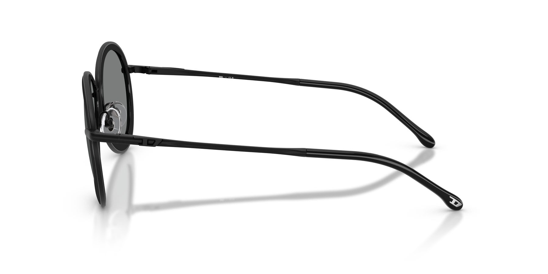 Occhiali da sole Diesel DL 1016 (100887) colore nero opaco forma ovale lenti grigio scuro