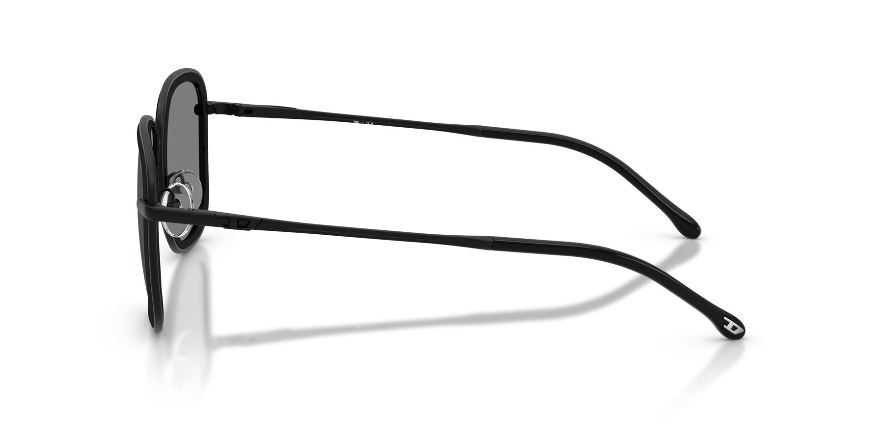 Occhiali da sole Diesel DL 1017 (100887) colore nero opaco forma quadrato lenti grigio scuro