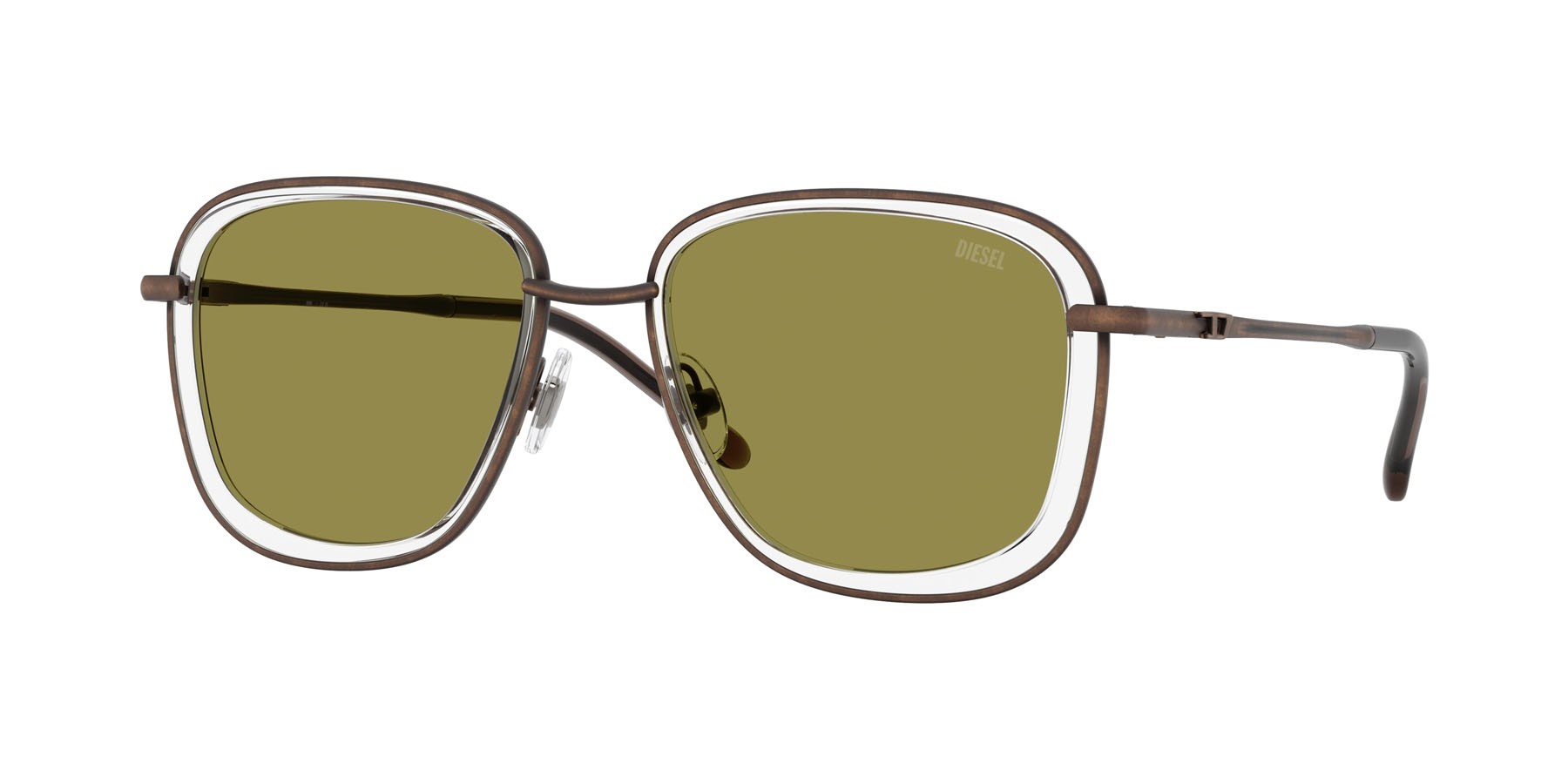 Sunglasses Diesel DL 1017 (1040/2) color rame antico shape square lenses verde
