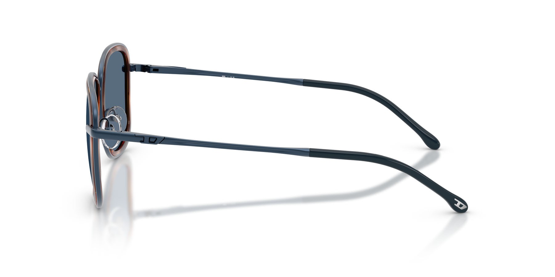 Sunglasses Diesel DL 1017 (104180) color blu opaco shape square lenses blu scuro
