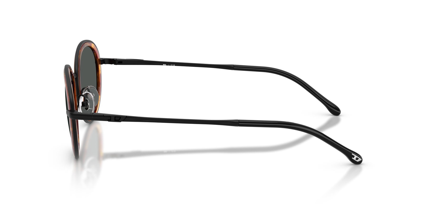 Sunglasses Diesel DL 1018 (100887) color nero opaco shape oval lenses grigio scuro