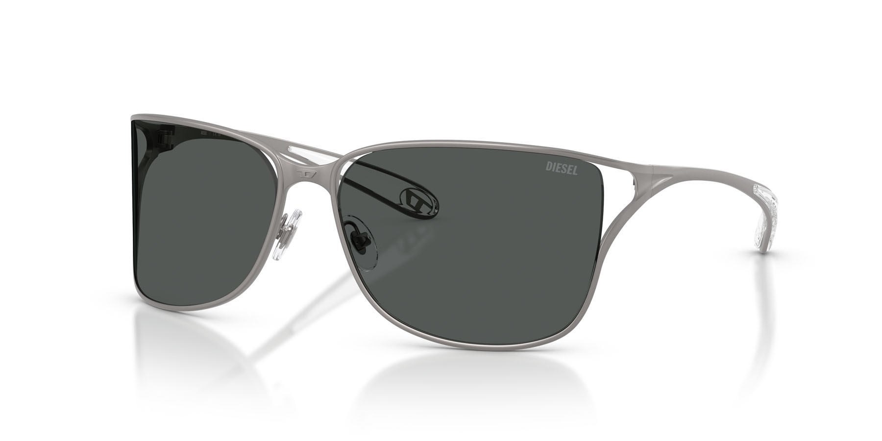 Sunglasses Diesel DL 1019 (100987) color gunmetal opaco shape square lenses grigio scuro