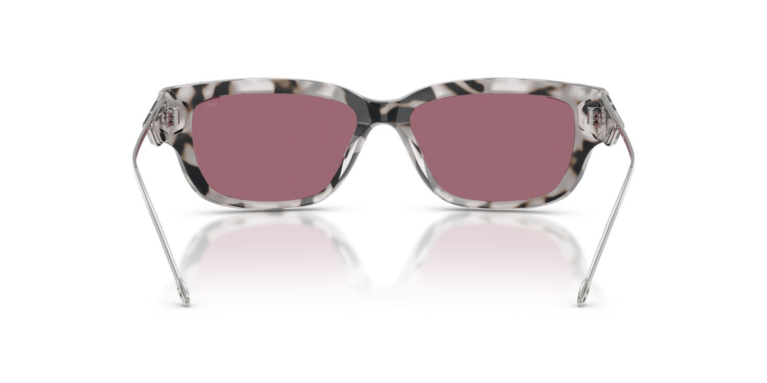 Sunglasses Diesel DL 2002MU (721/B5) color grigio tartarugato brillante shape rectangle lenses specchiata rossa