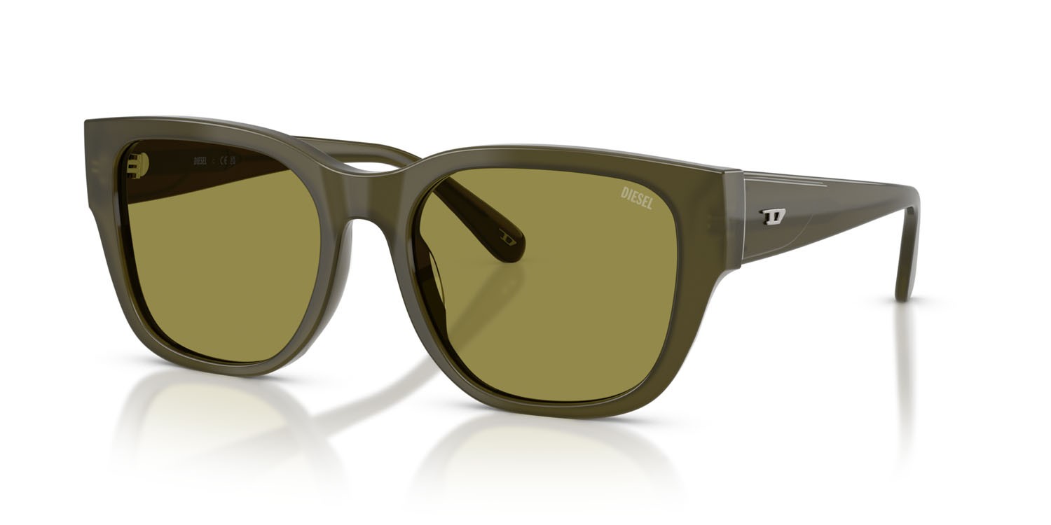 Sunglasses Diesel DL 2005 (2024/2) color verde tinta unita shape square lenses verde chiaro