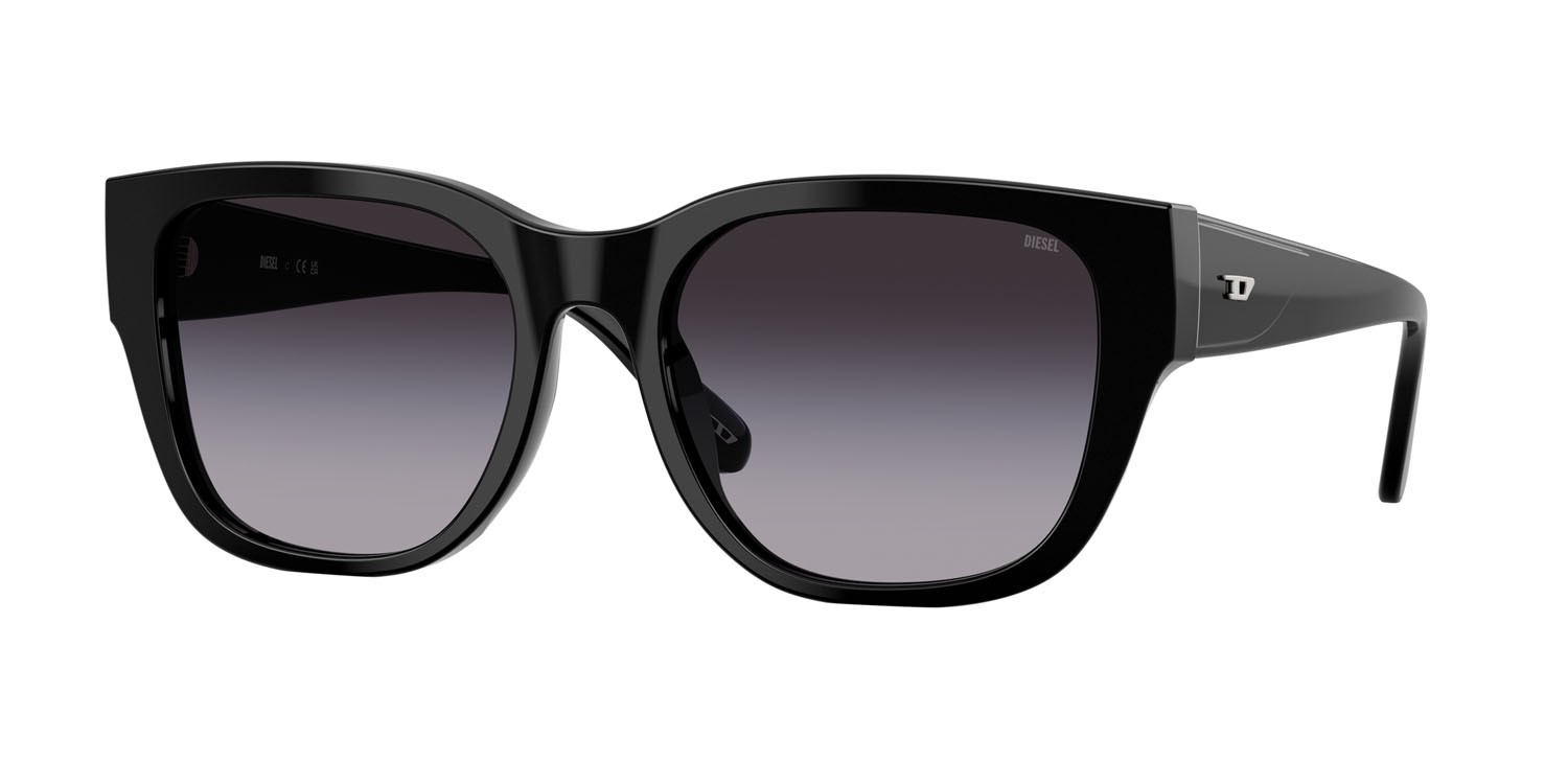Sunglasses Diesel DL 2005F (20018G) color nero lucido shape square lenses sfumato grigio