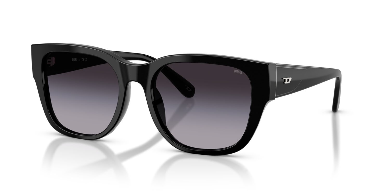 Sunglasses Diesel DL 2005F (20018G) color nero lucido shape square lenses sfumato grigio