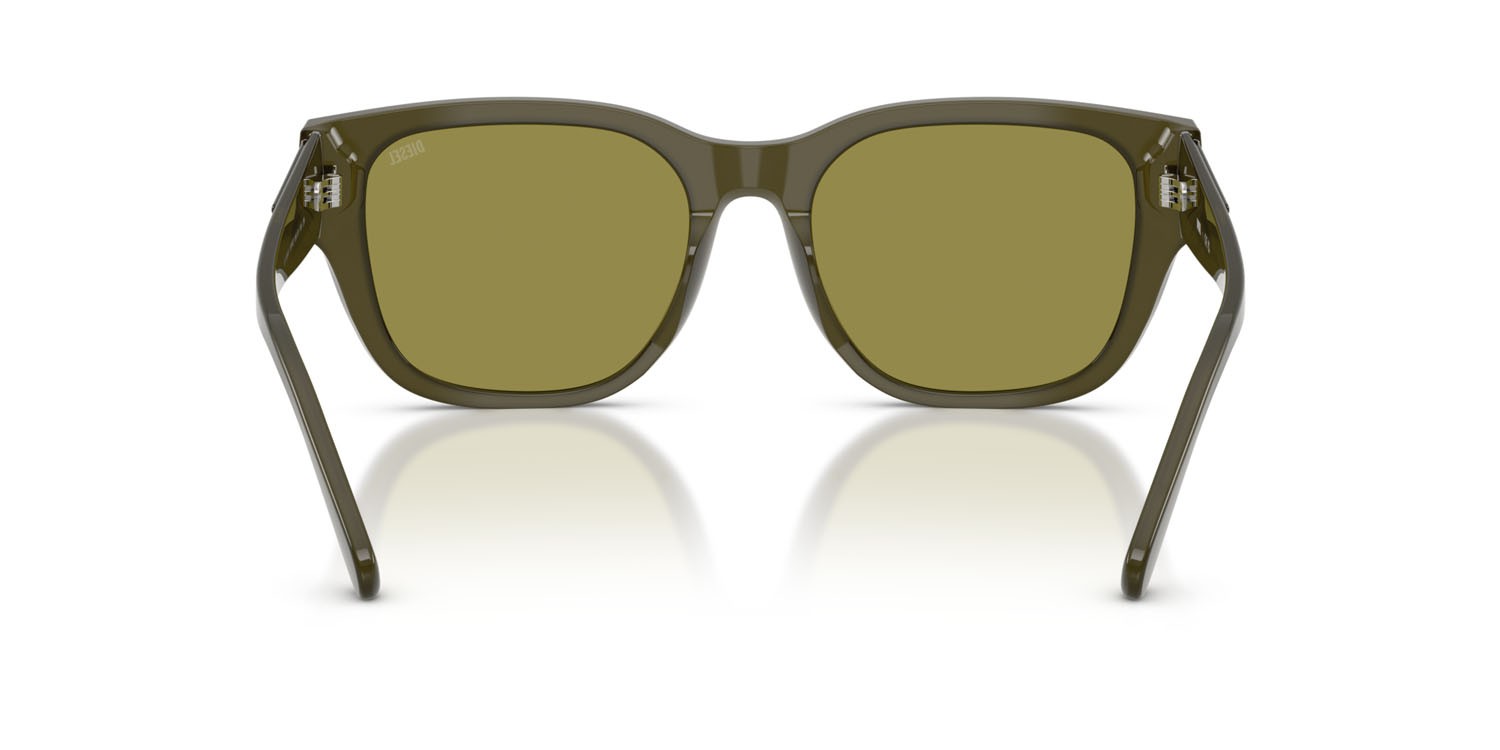 Sunglasses Diesel DL 2005F (2024/2) color verde tinta unita shape square lenses verde chiaro