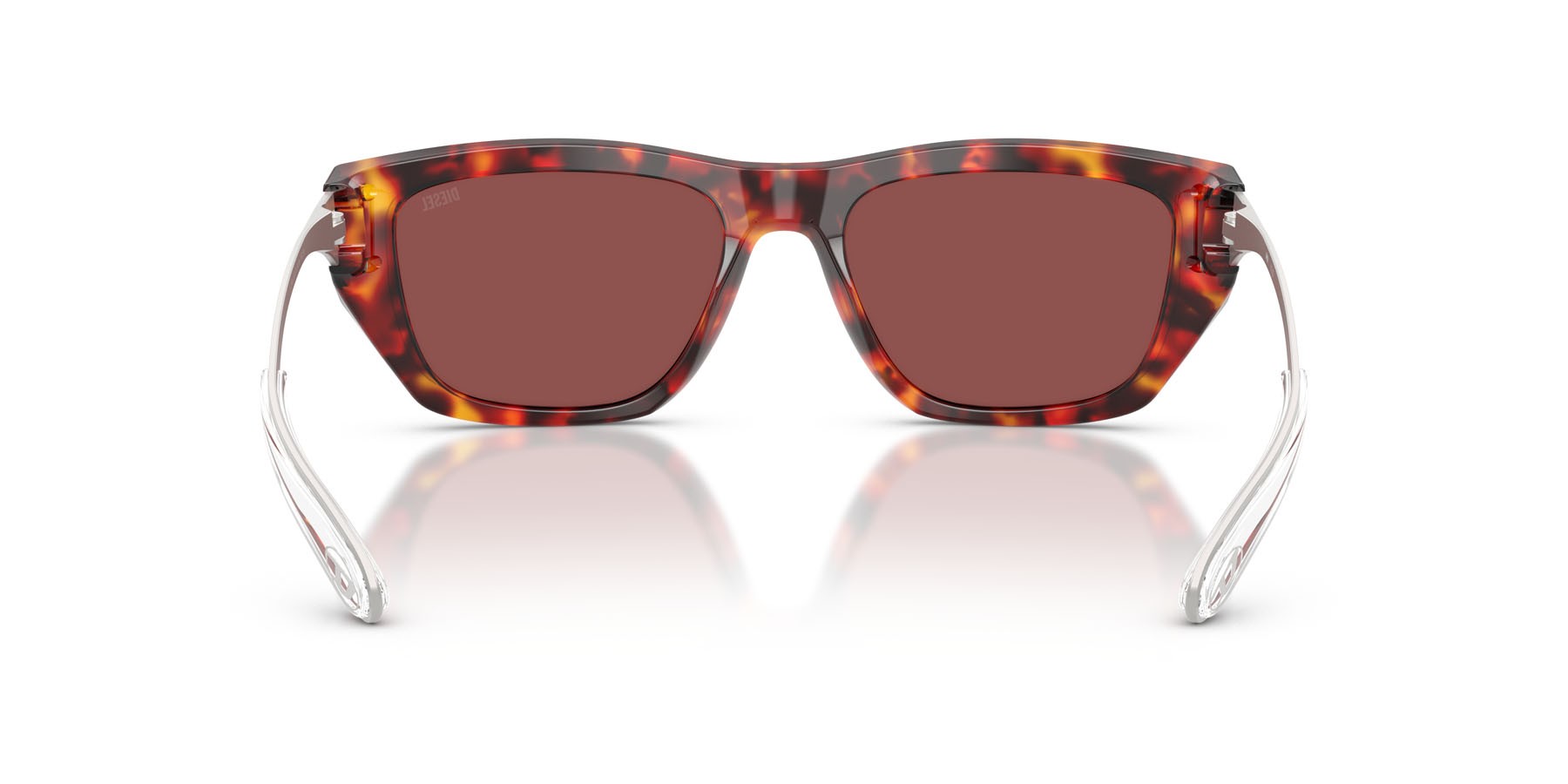 Sunglasses Diesel DL 2006 (202375) color havana rosso shape square lenses violetto scuro