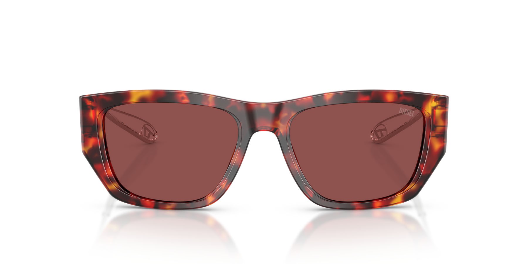 Sunglasses Diesel DL 2006 (202375) color havana rosso shape square lenses violetto scuro