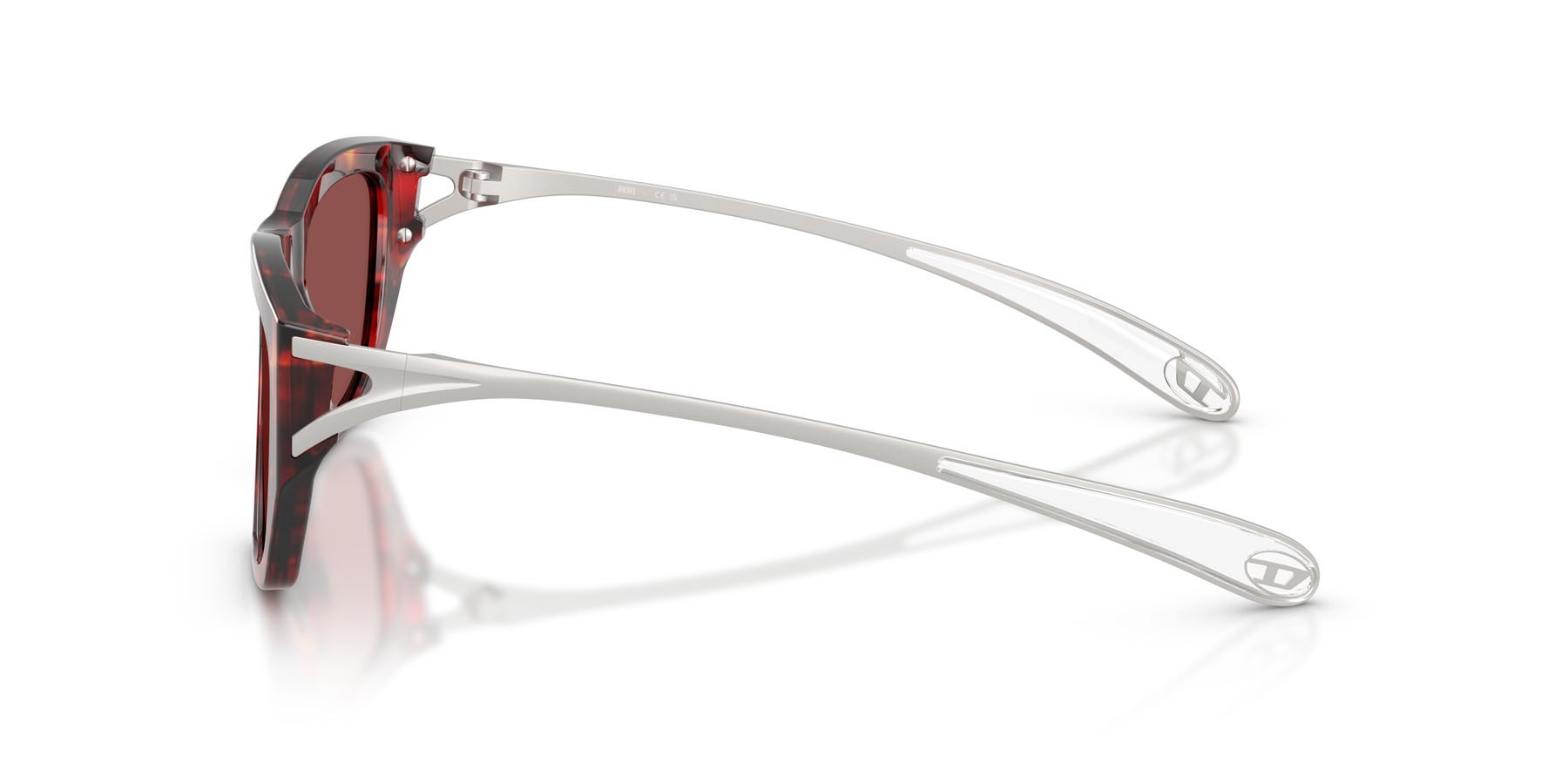 Sunglasses Diesel DL 2006 (202375) color havana rosso shape square lenses violetto scuro