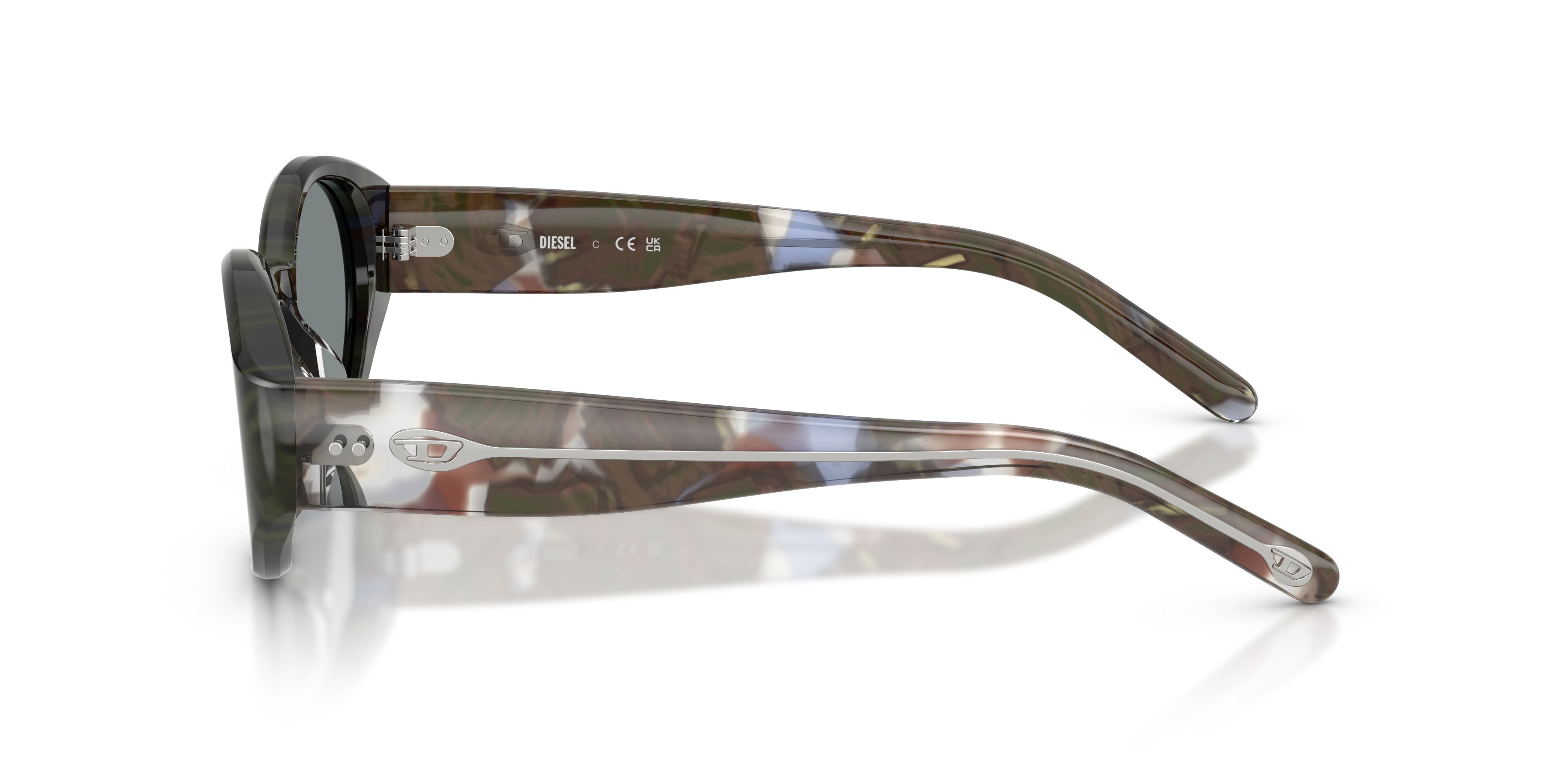 Sunglasses Diesel DL 2008F (2042/1) color havana verde shape oval lenses grigio