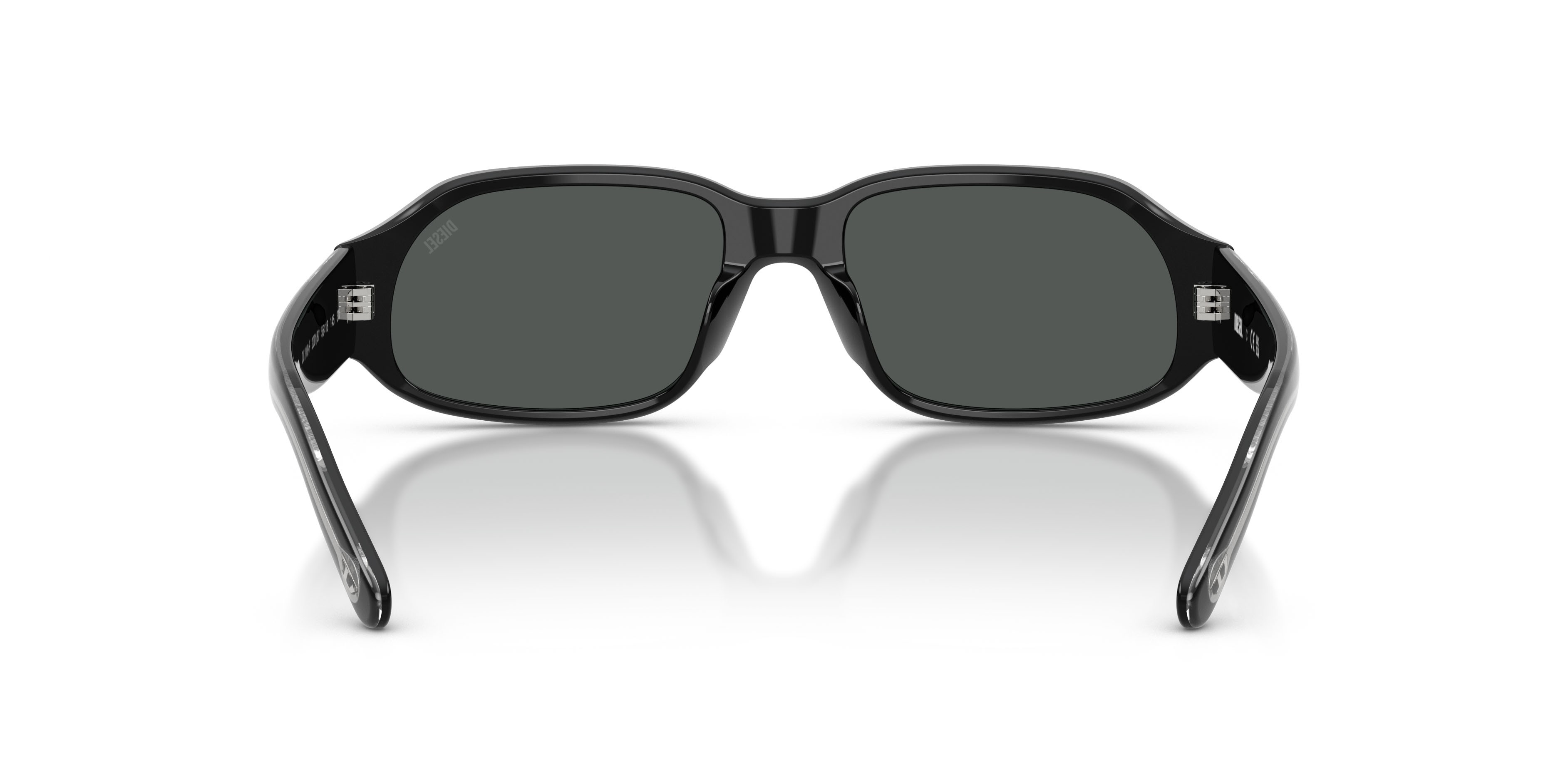 Sunglasses Diesel DL 2009F (200187) color nero a tinta unita shape rectangle lenses nero a tinta unita