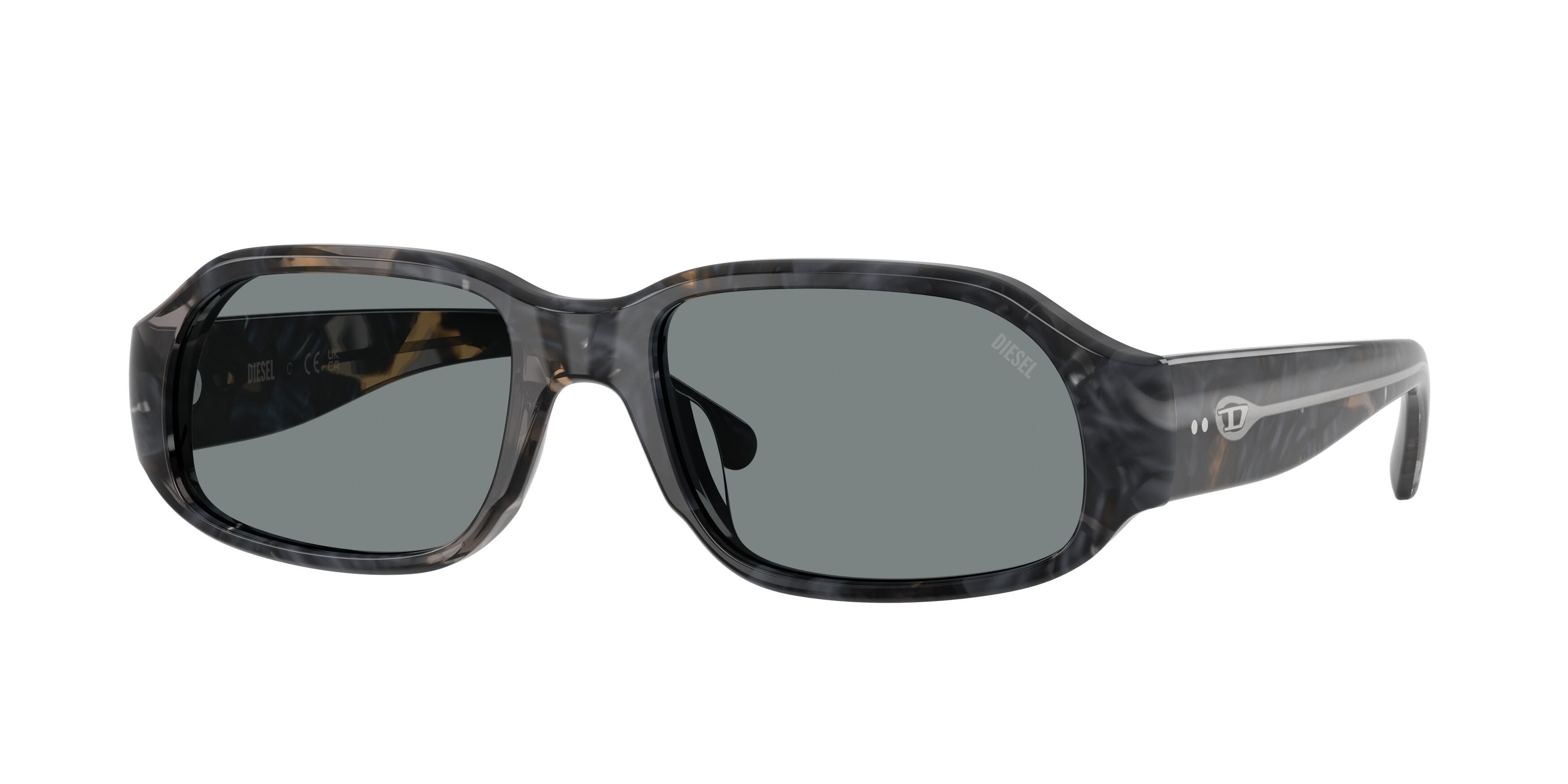 Sunglasses Diesel DL 2009U (2041/1) color marrone/havana grigio shape rectangle lenses grigio