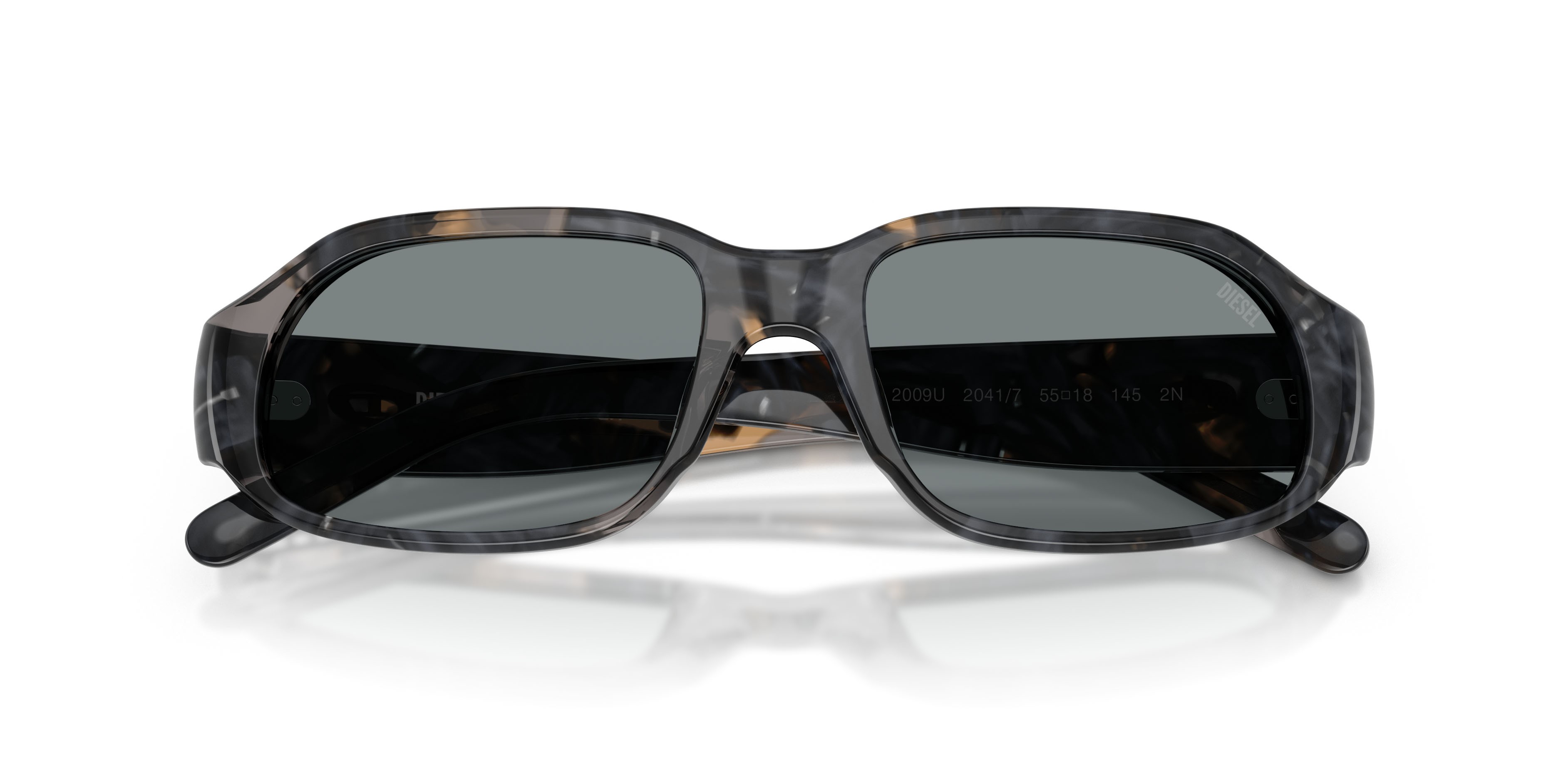 Sunglasses Diesel DL 2009U (2041/1) color marrone/havana grigio shape rectangle lenses grigio