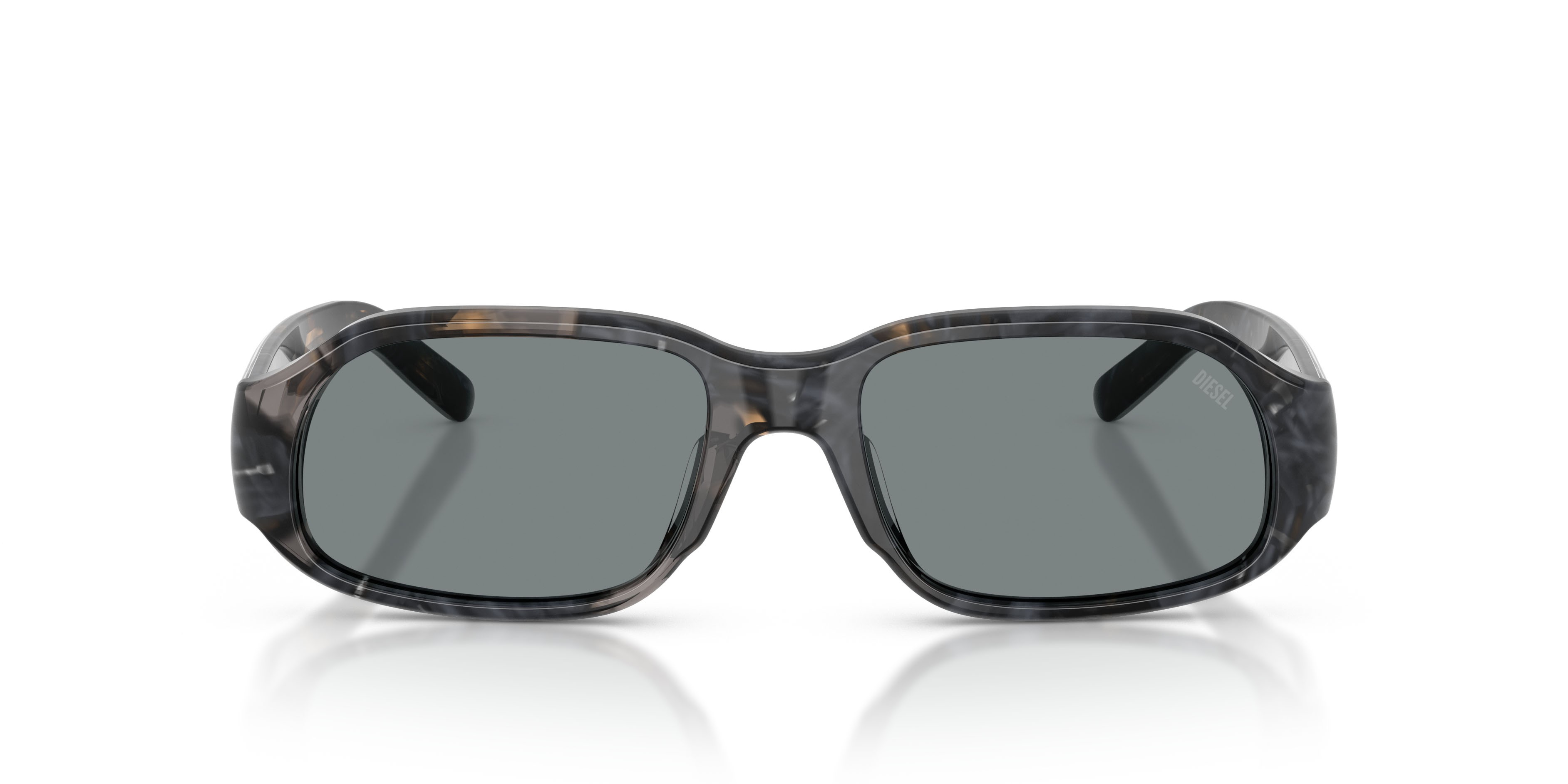Sunglasses Diesel DL 2009U (2041/1) color marrone/havana grigio shape rectangle lenses grigio