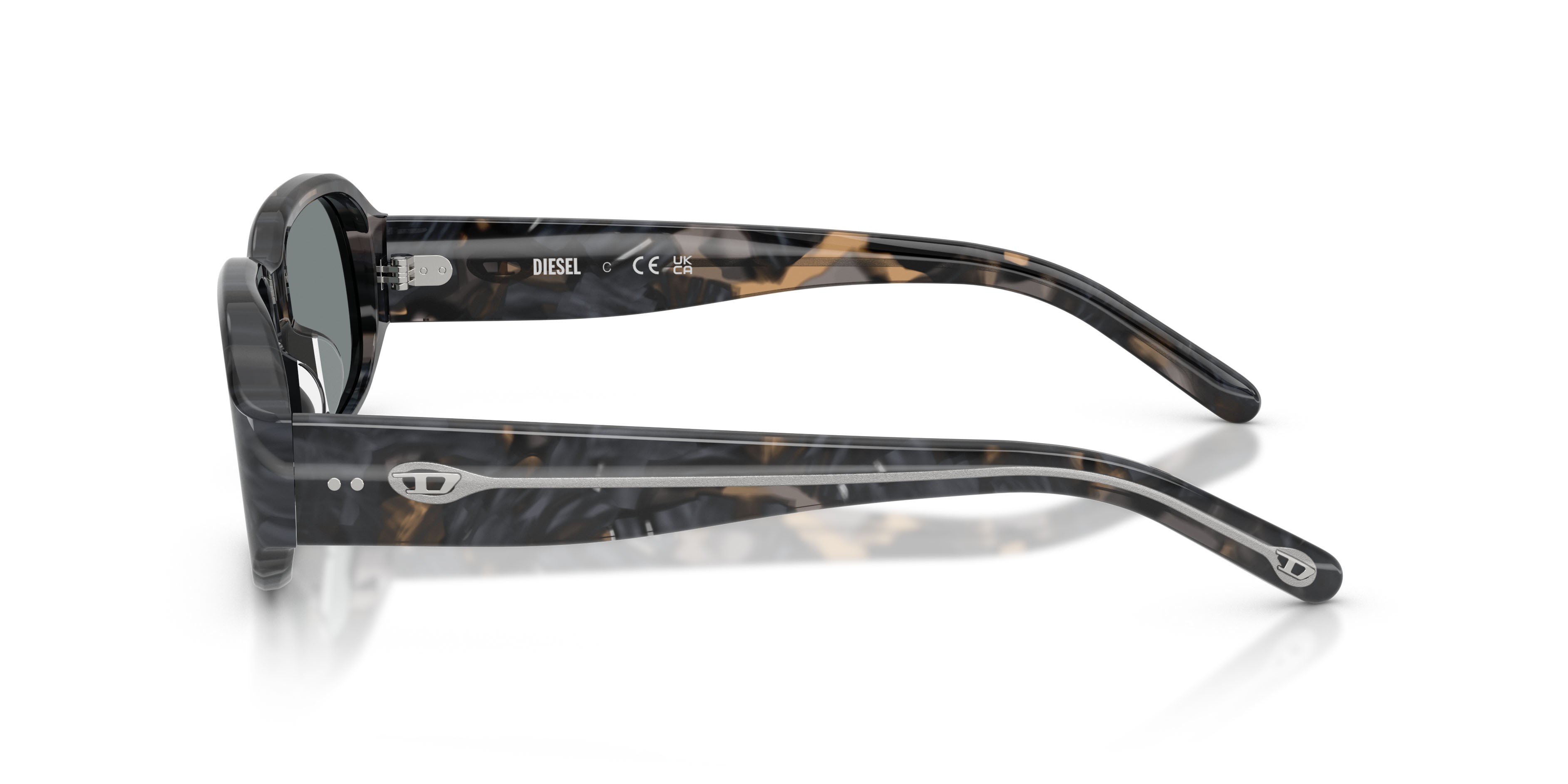 Sunglasses Diesel DL 2009U (2041/1) color marrone/havana grigio shape rectangle lenses grigio