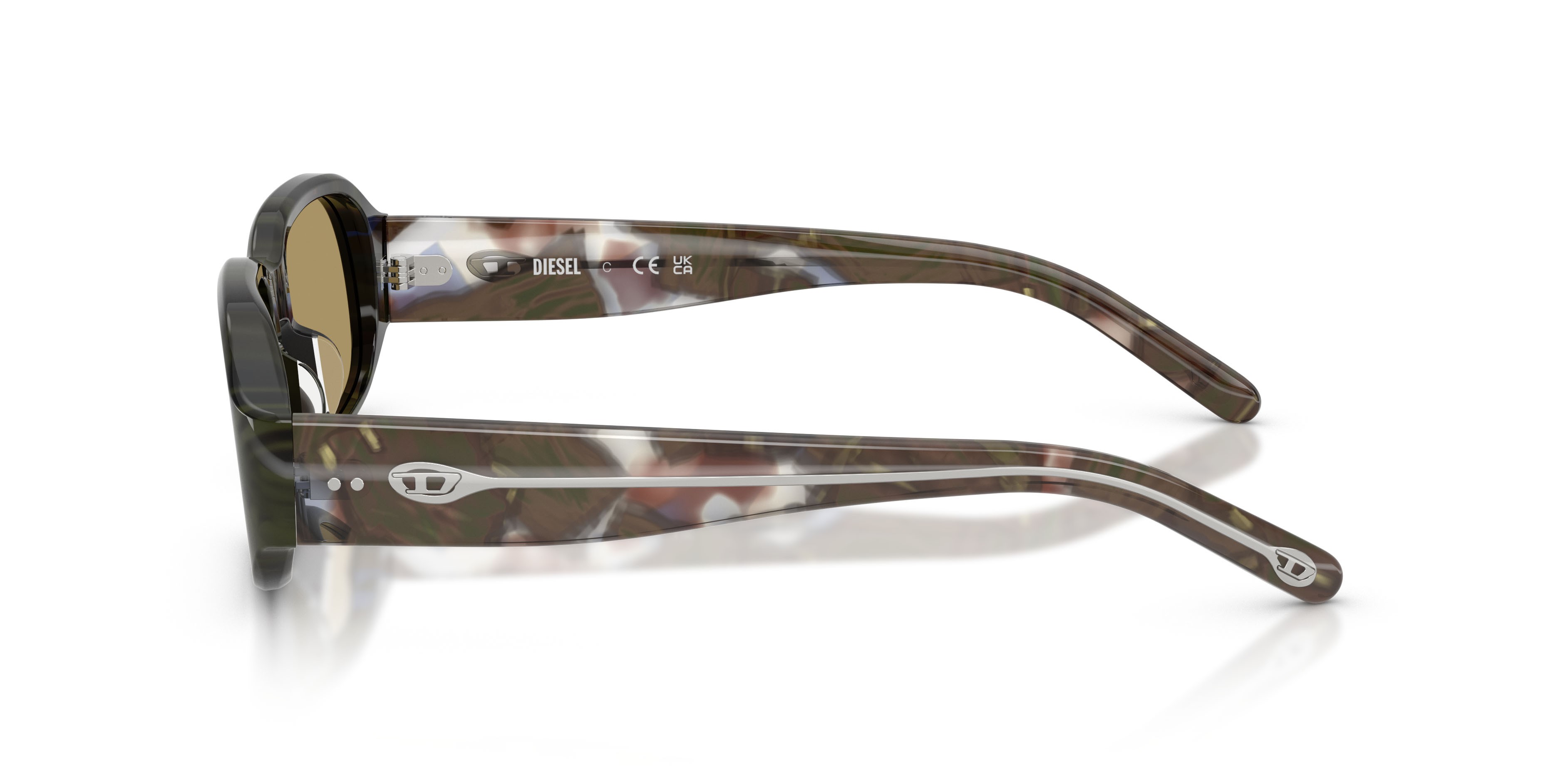 Sunglasses Diesel DL 2009U (2042/2) color havana verde shape rectangle lenses verde
