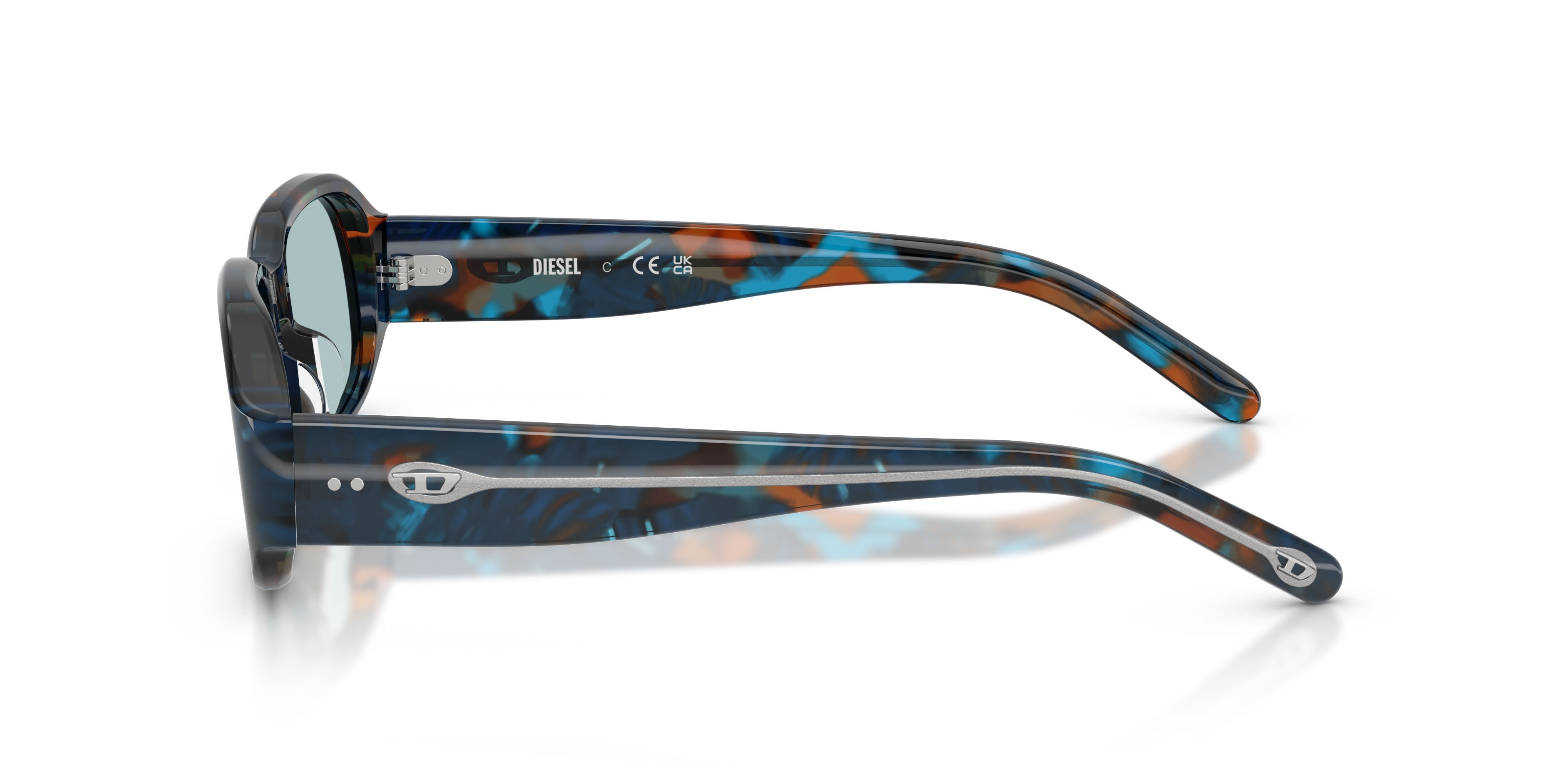 Sunglasses Diesel DL 2009U (204372) color blu havana shape rectangle lenses blu