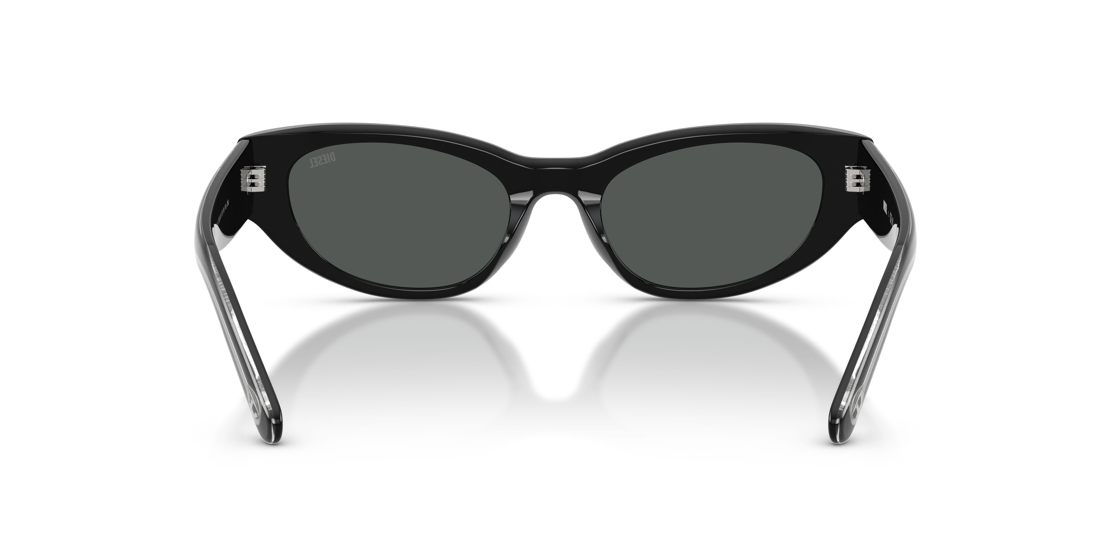 Occhiali da sole Diesel DL 2010U (200187) colore nero a tinta unita forma cat eye lenti nero a tinta unita