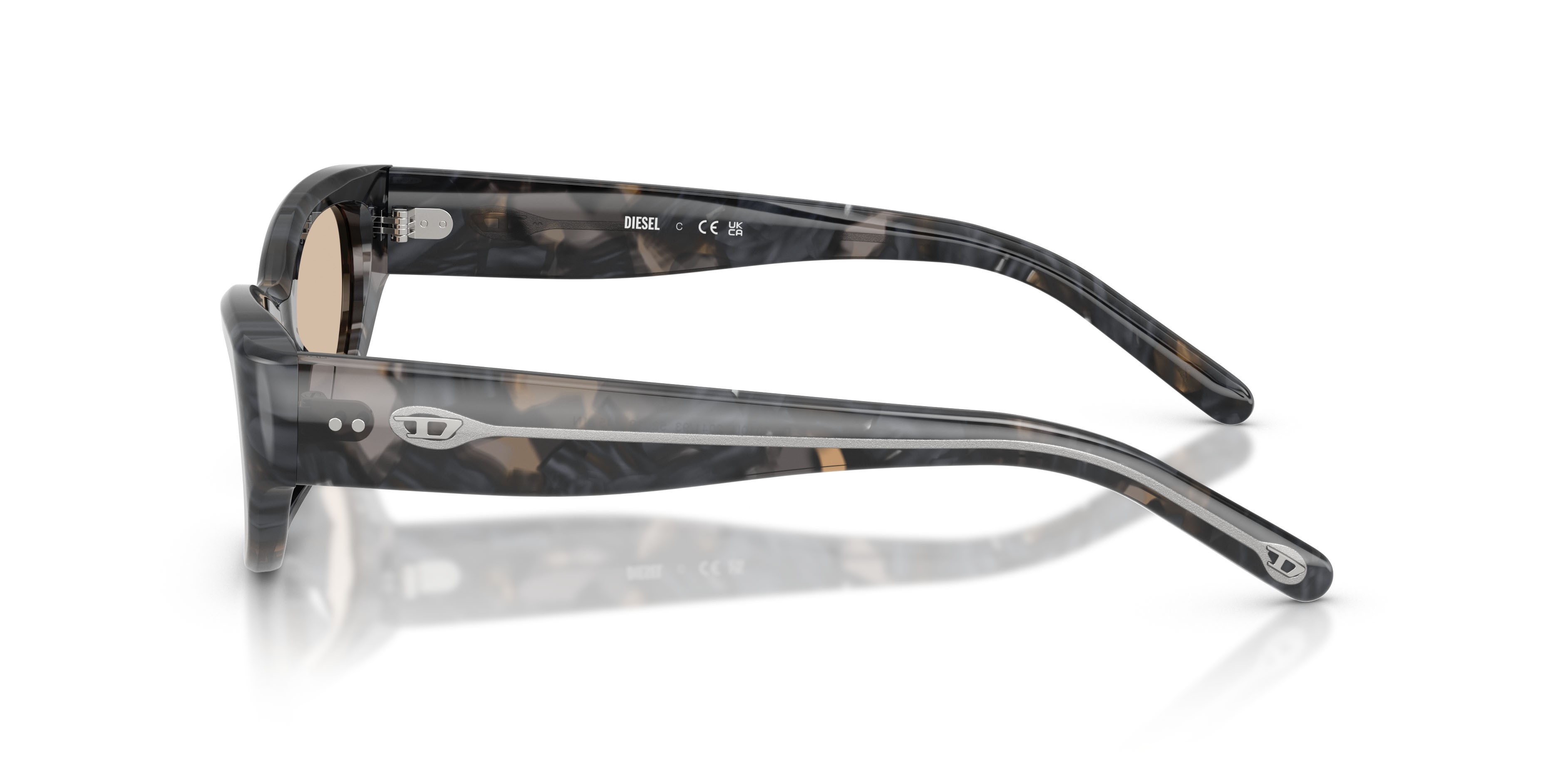 Sunglasses Diesel DL 2010U (204193) color marrone/havana grigio shape cat eye lenses marrone chiaro