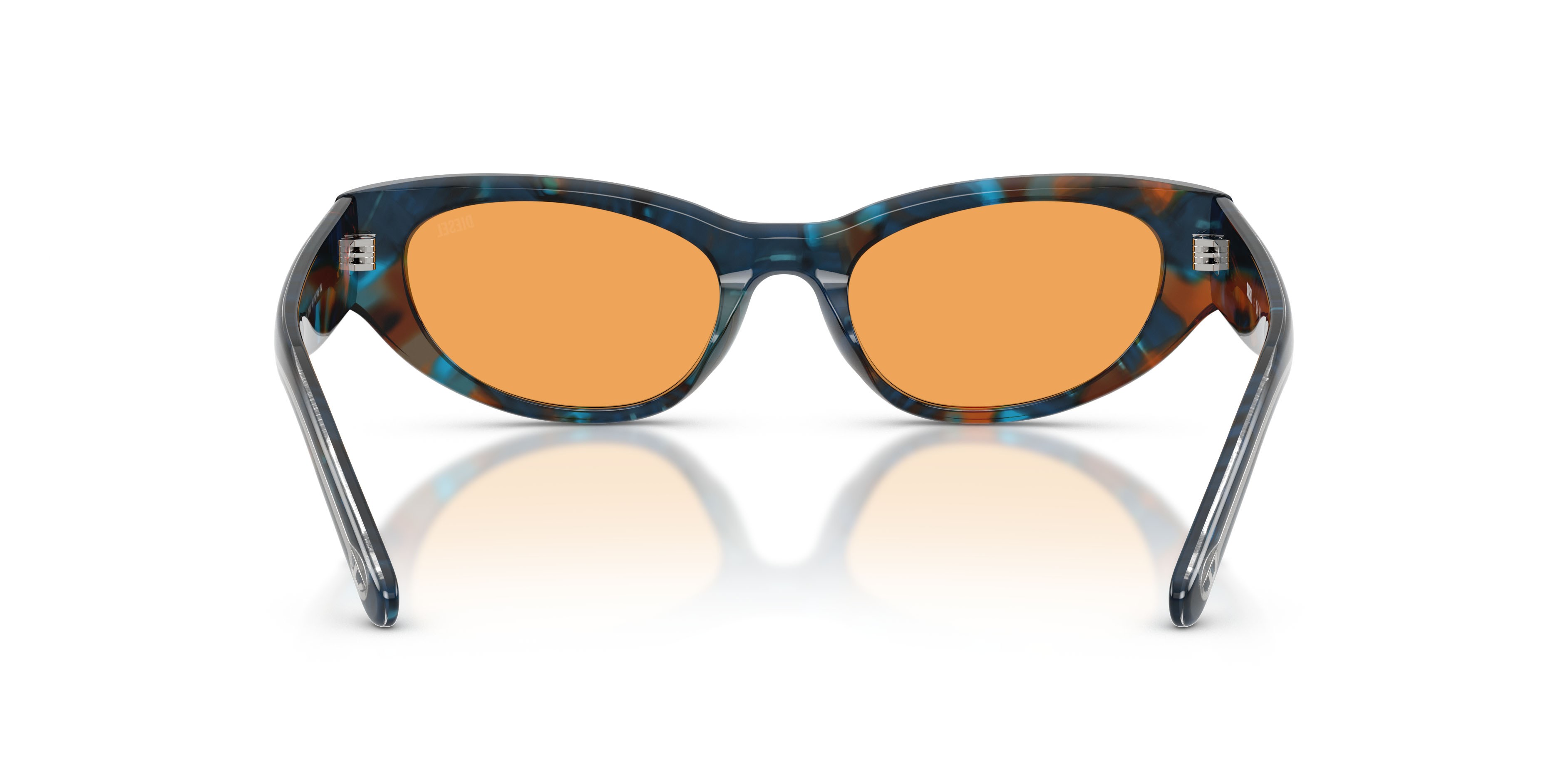 Sunglasses Diesel DL 2010U (2043/7) color blu havana shape cat eye lenses arancione