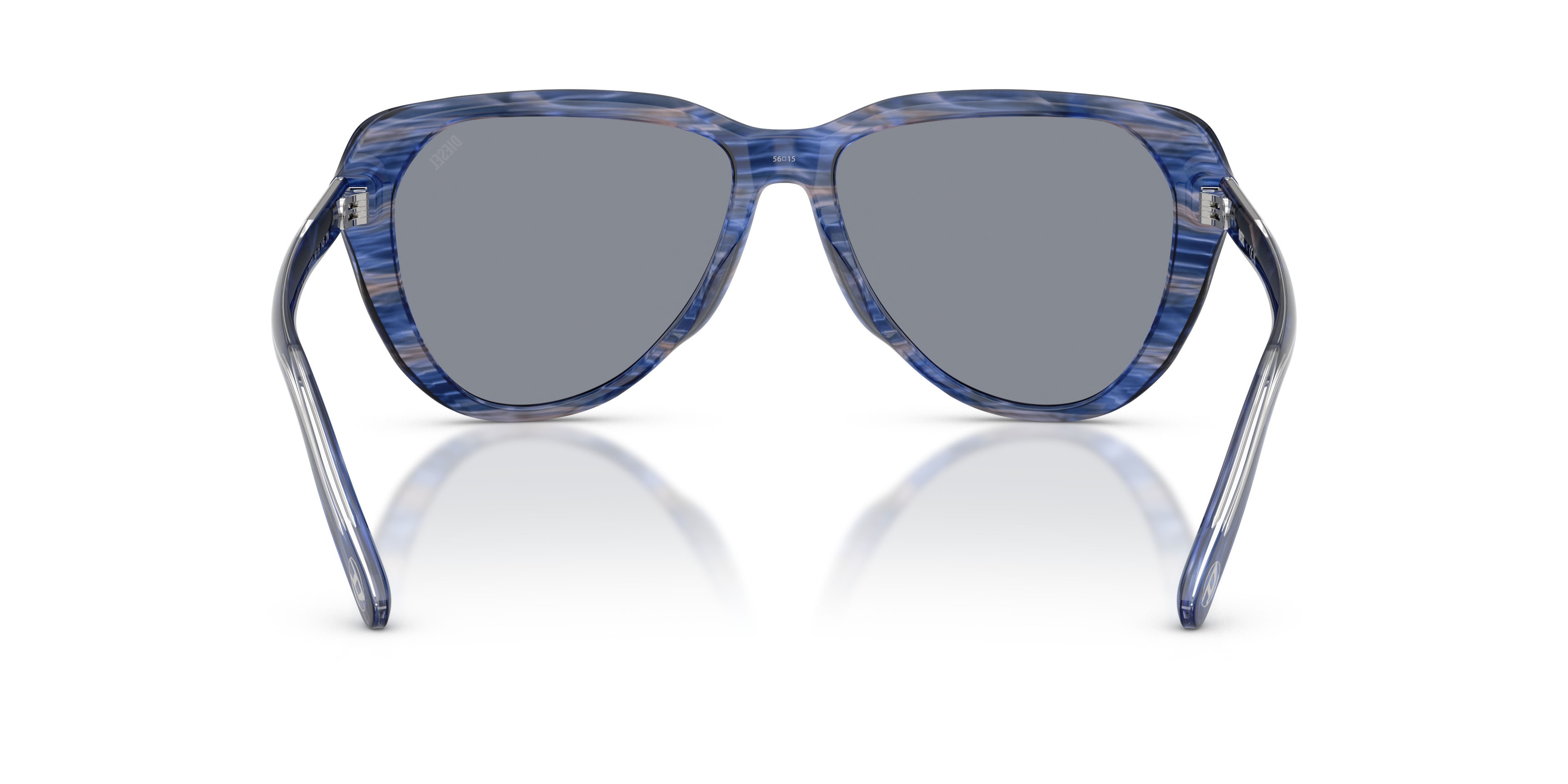 Occhiali da sole Diesel DL 2011U (2037/1) colore blu striato forma aviator lenti grigio