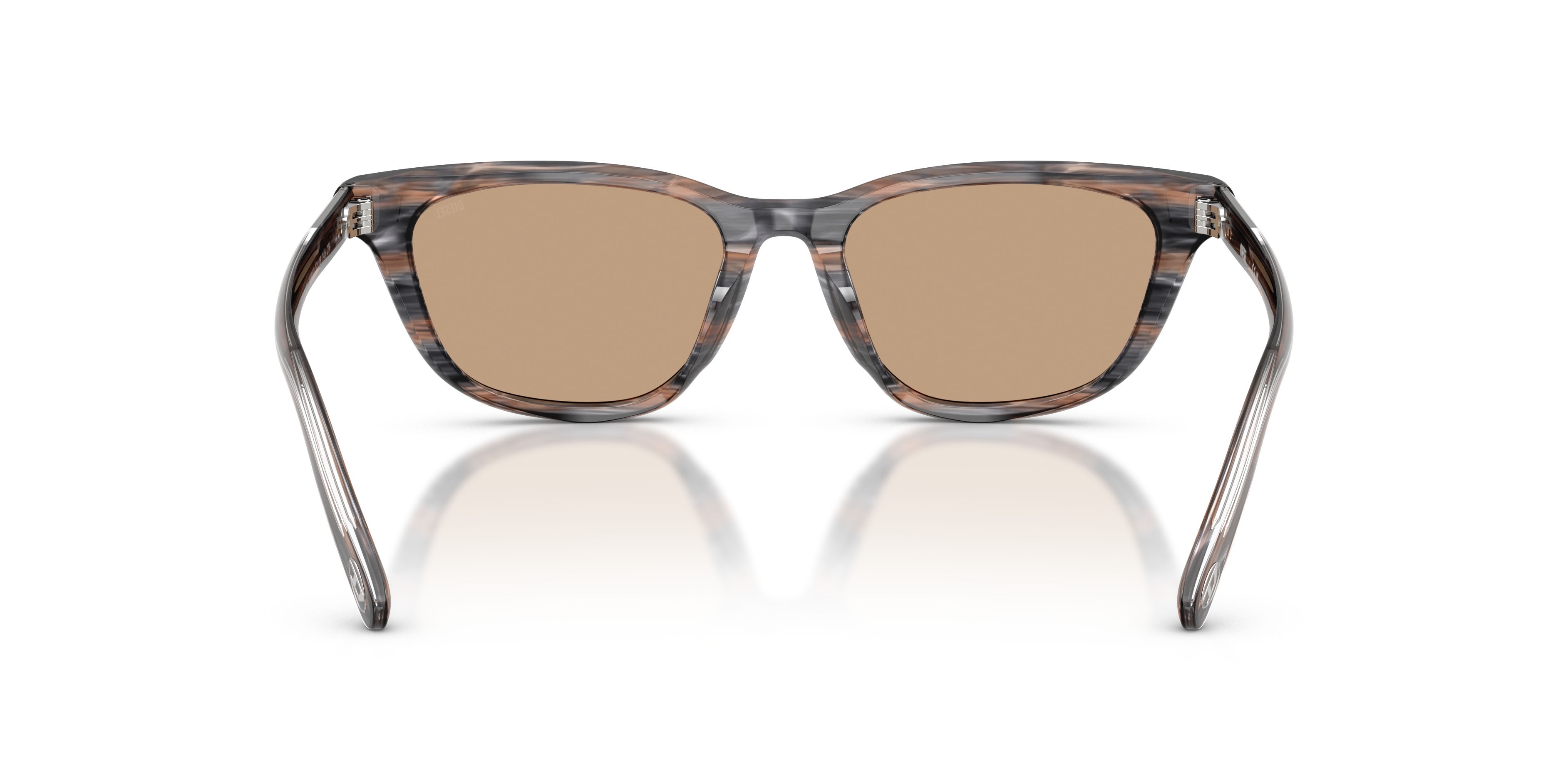 Sunglasses Diesel DL 2012U (203963) color striated grey shape cat eye lenses marrone chiaro
