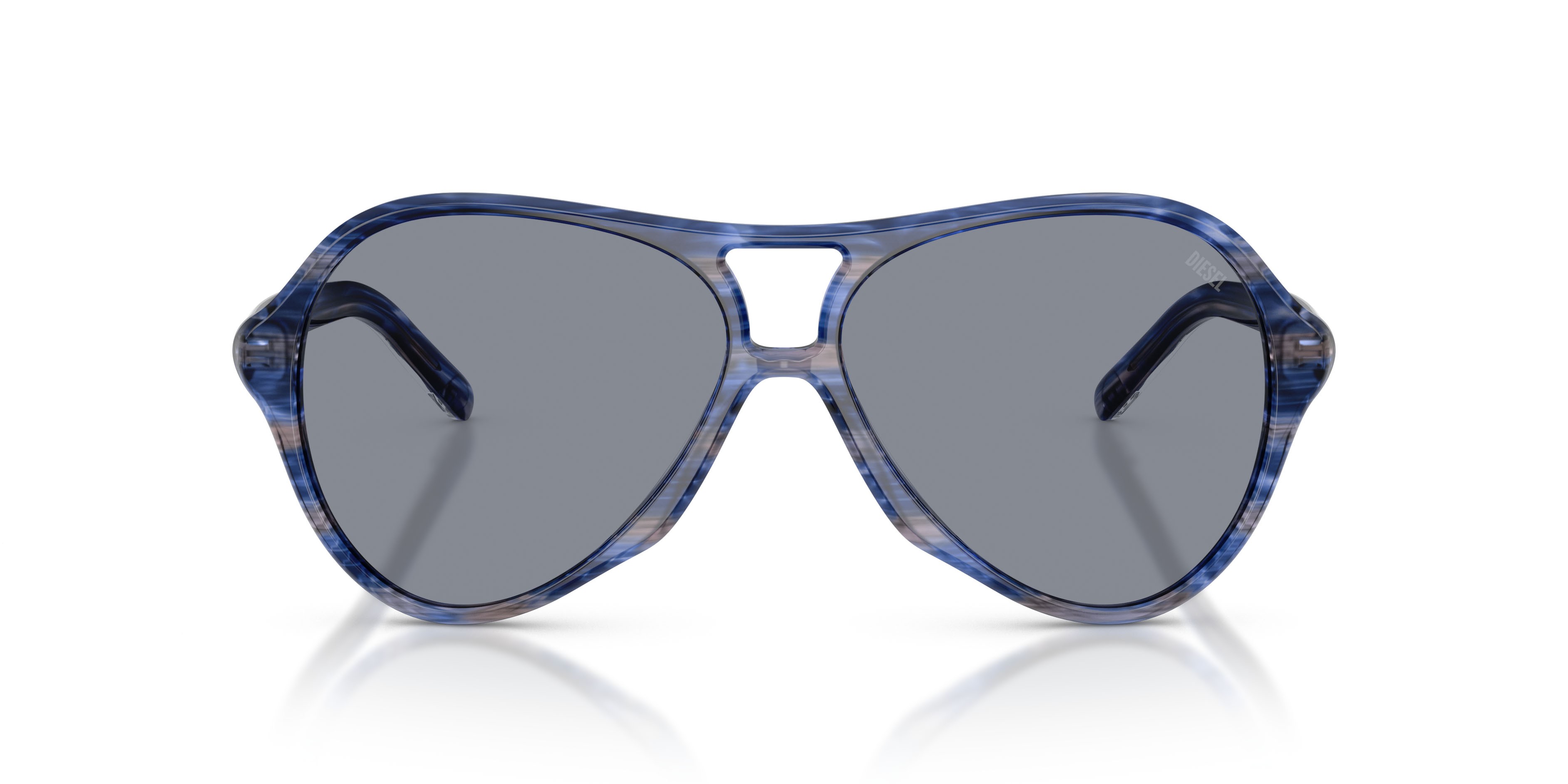 Sunglasses Diesel DL 2013U (2037/1) color blu striato shape aviator lenses grigio