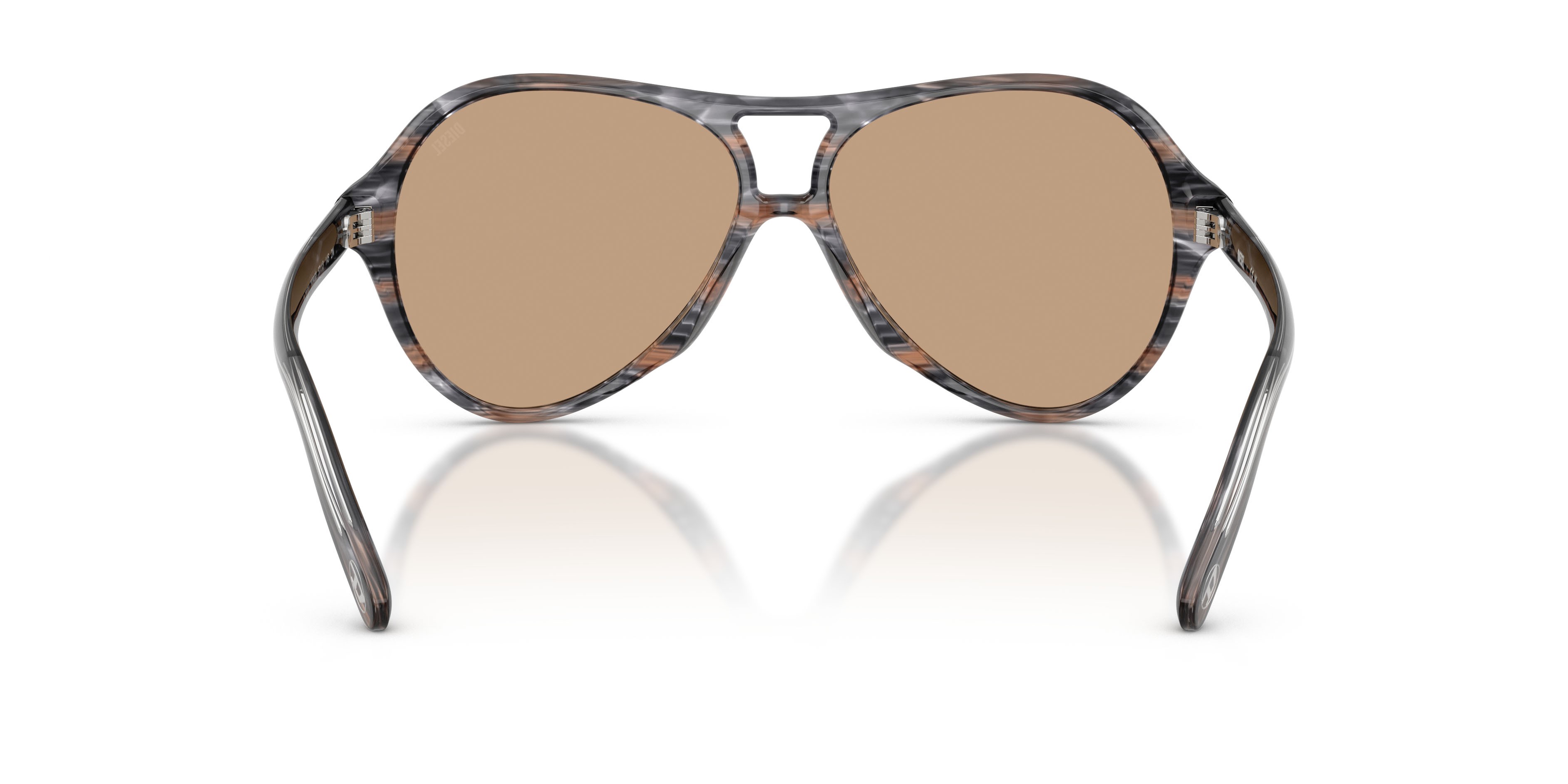 Sunglasses Diesel DL 2013U (203963) color striated grey shape aviator lenses marrone chiaro