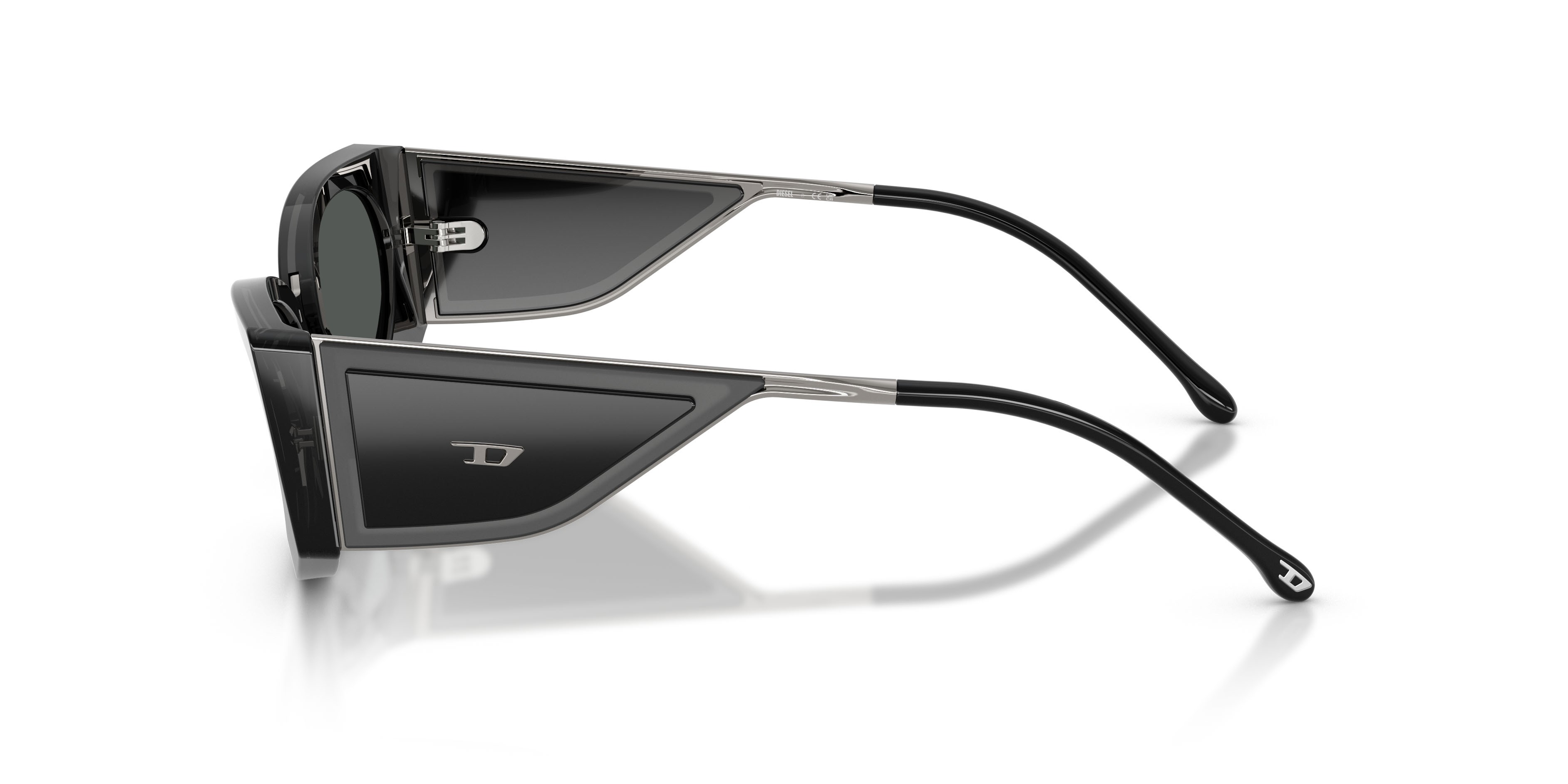 Sunglasses Diesel DL 2014U (204487) color nero/grigio scuro shape cat eye lenses grigio scuro
