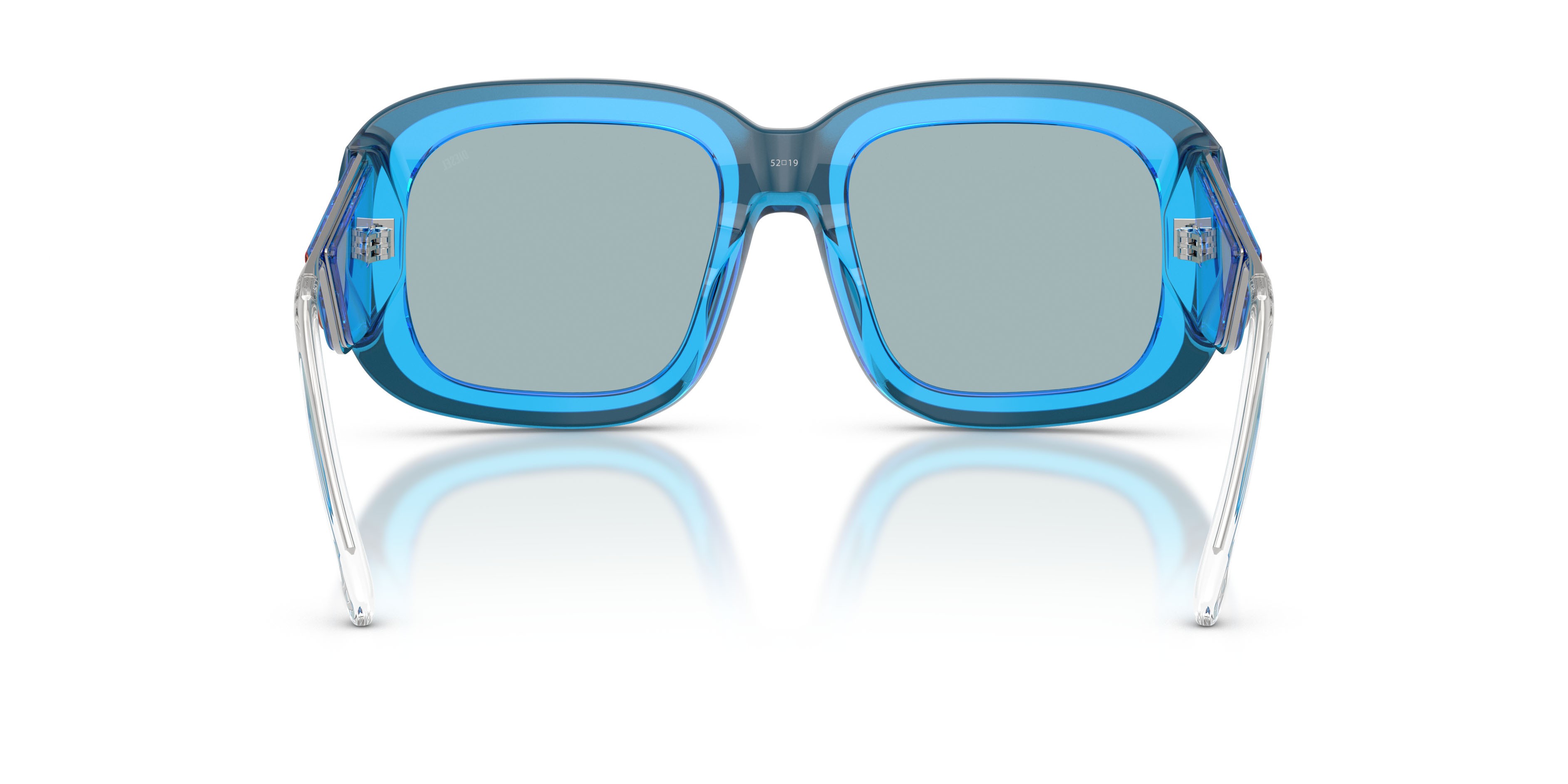Occhiali da sole Diesel DL 2015U (20487C) colore marrone metallizzato forma quadrato lenti azzurro chiaro specchiato argento