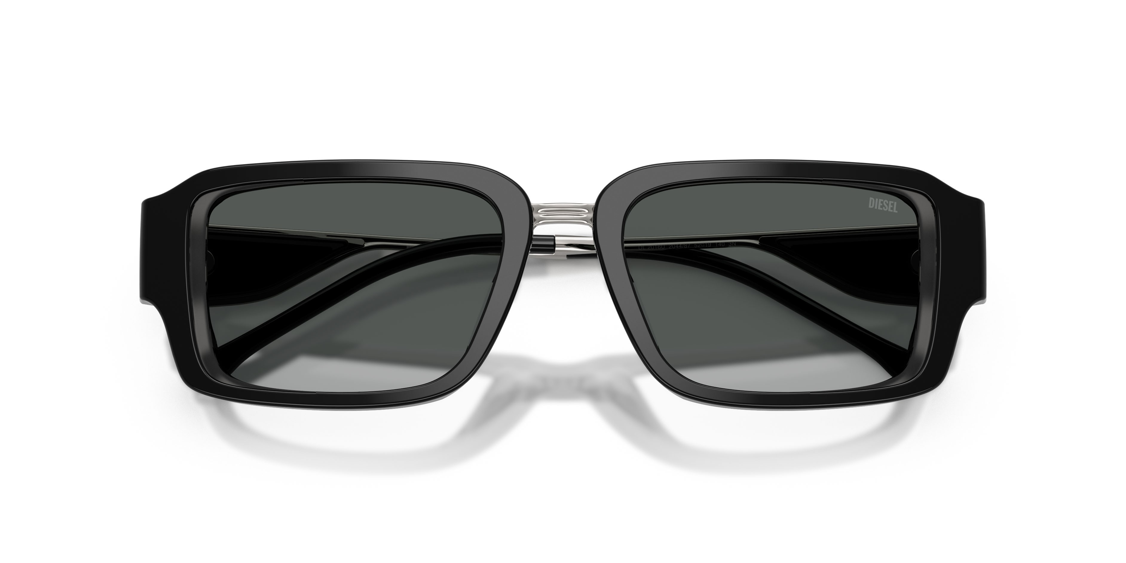 Occhiali da sole Diesel DL 2016U (204487) colore black tranparent grey forma rettangolare lenti grigio scuro