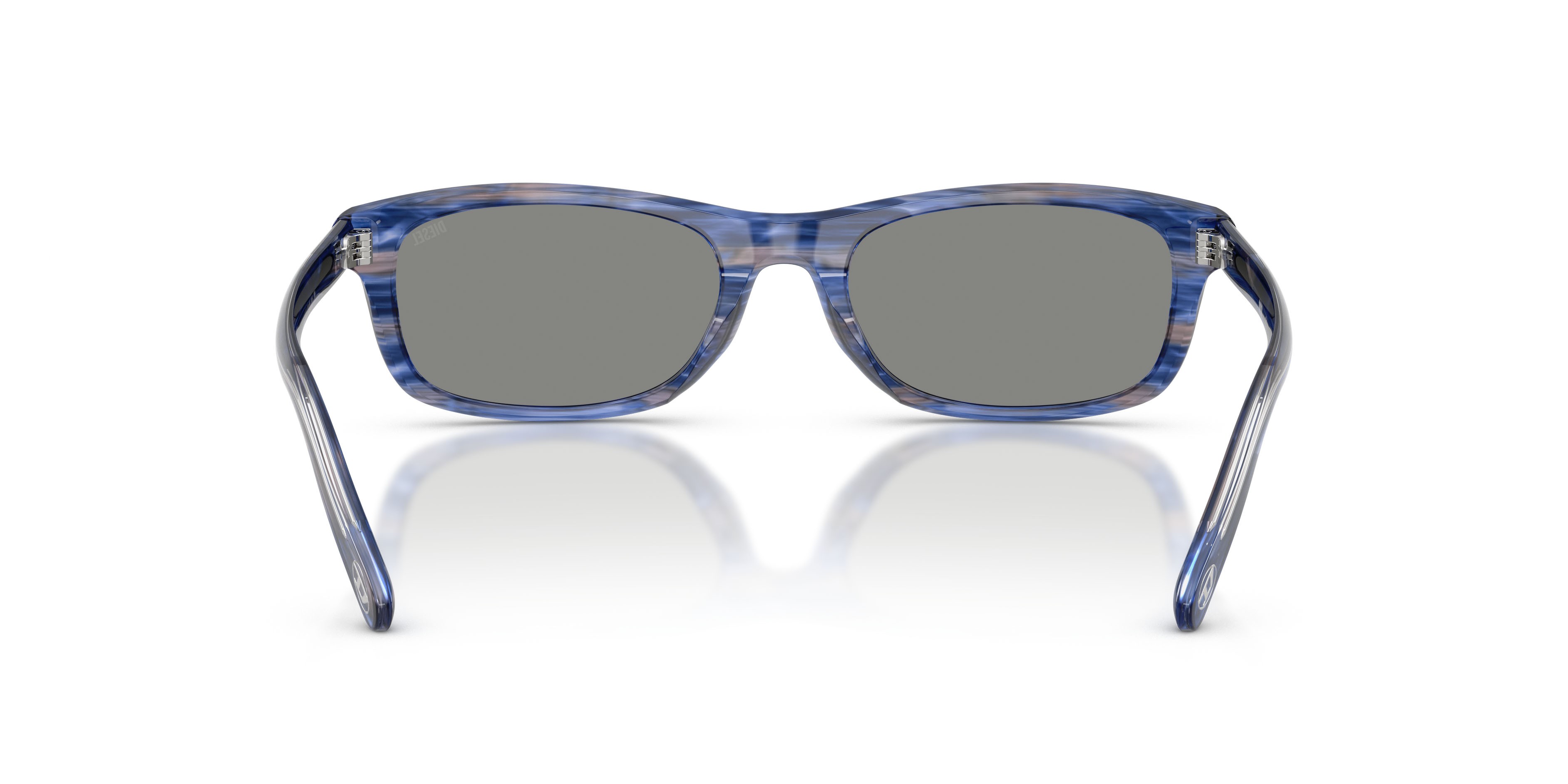 Occhiali da sole Diesel DL 2018U (203787) colore blu striato forma rettangolare lenti grigio