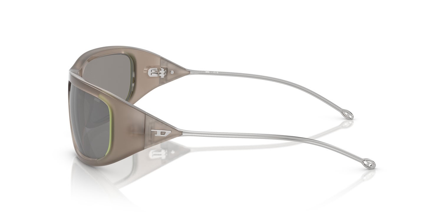 Sunglasses Diesel DL 3001 (502/6G) color grigio opalino brillante shape oval lenses grigio a specchio