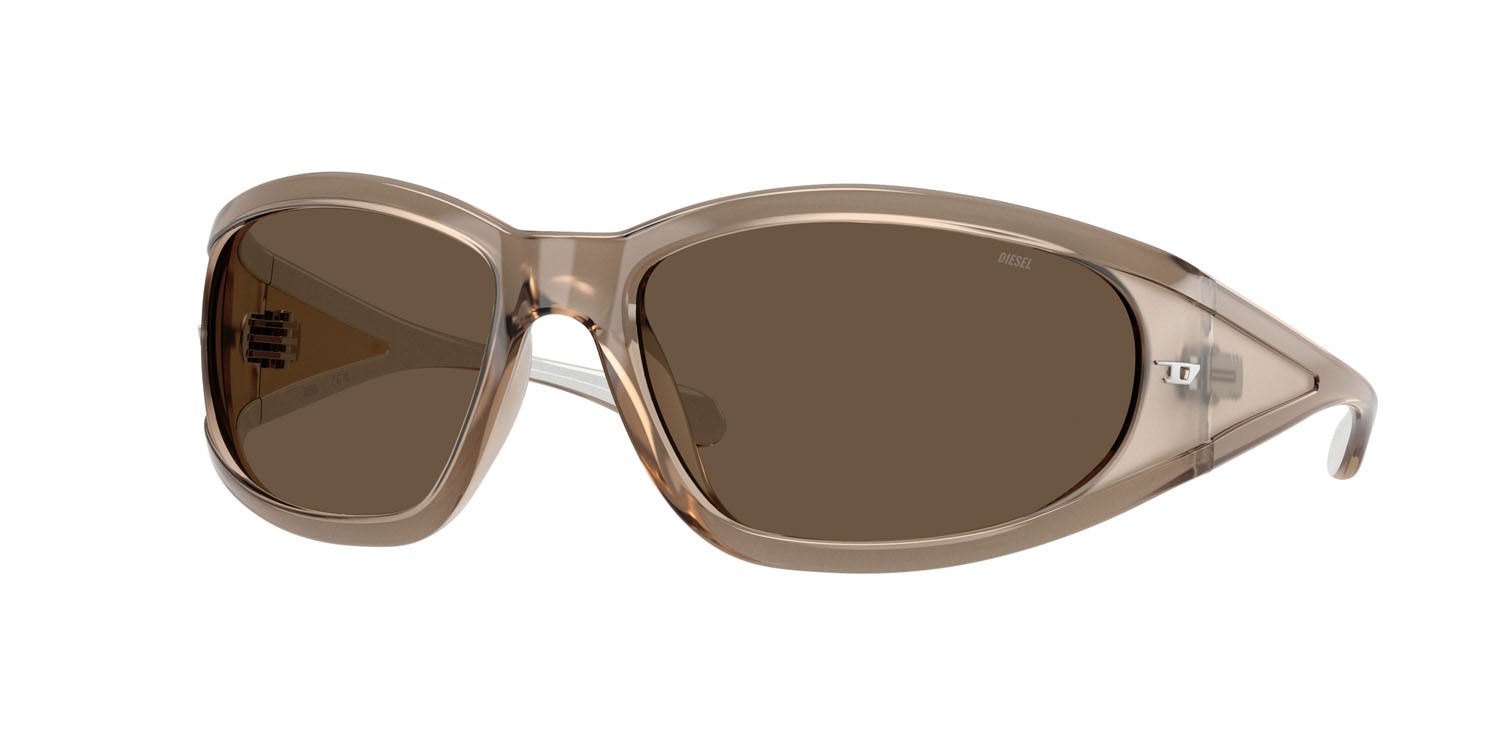 Occhiali da sole Diesel DL 3002 (510/73) colore cachi metallizzato forma quadrato lenti marrone