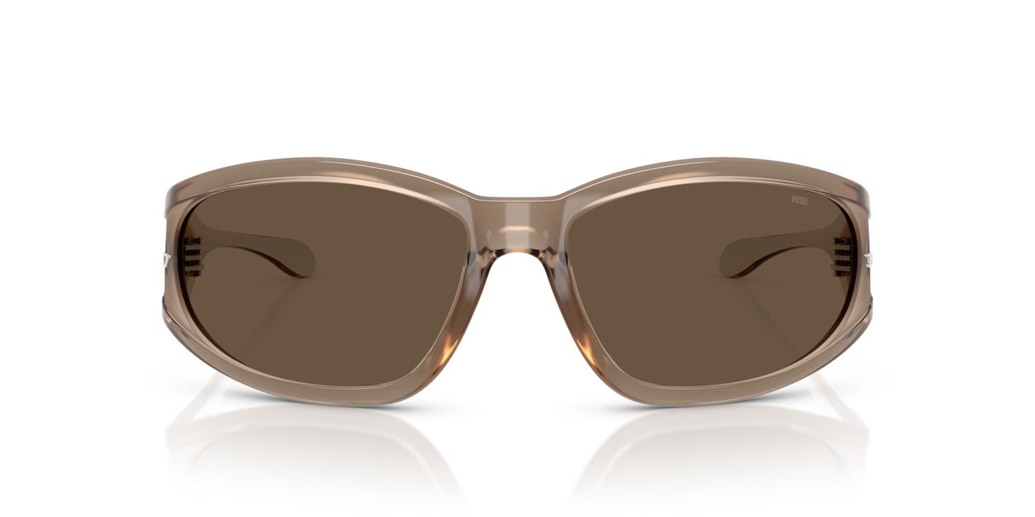Occhiali da sole Diesel DL 3002 (510/73) colore cachi metallizzato forma quadrato lenti marrone