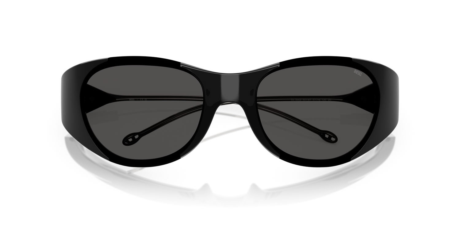 Sunglasses Diesel DL 3003 (501/87) color nero lucido shape oval lenses grigio scuro