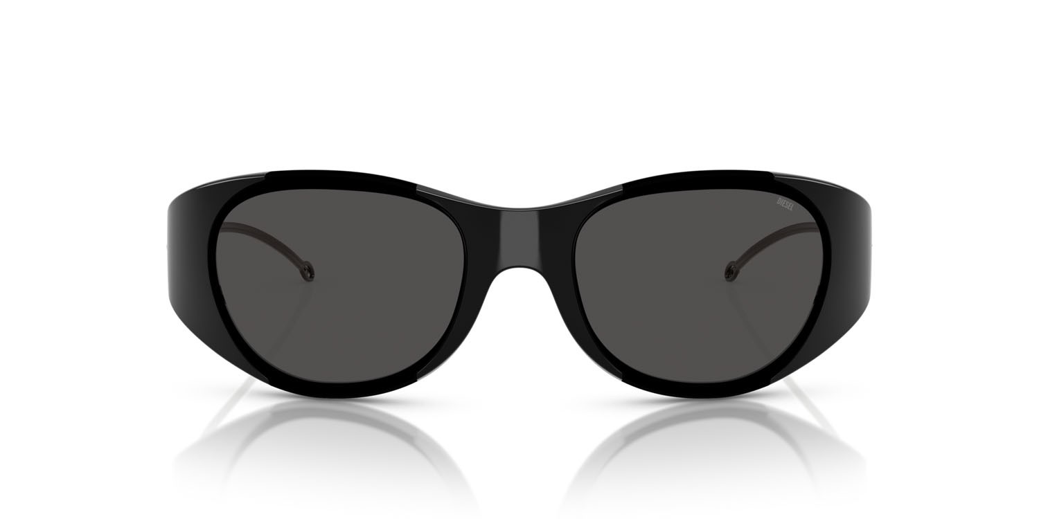 Sunglasses Diesel DL 3003 (501/87) color nero lucido shape oval lenses grigio scuro