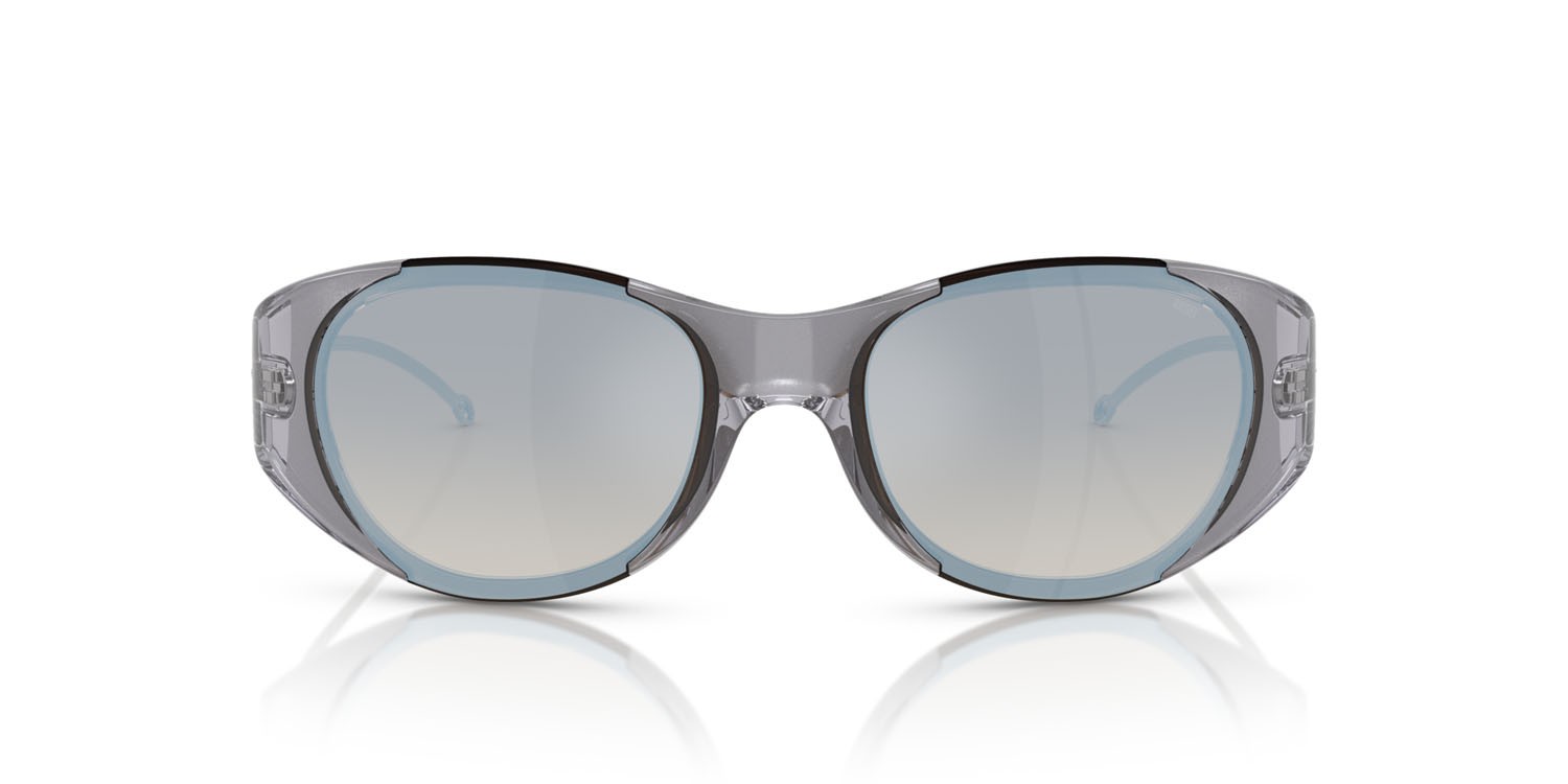 Sunglasses Diesel DL 3003 (507/B8) color grigio metallizzato shape oval lenses marrone sfumato argento a specchio