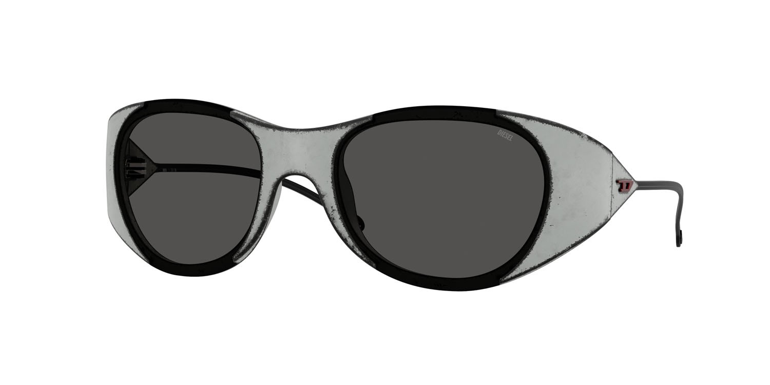 Sunglasses Diesel DL 3003 (509/87) color nero ruggine/grigio shape oval lenses grigio scuro