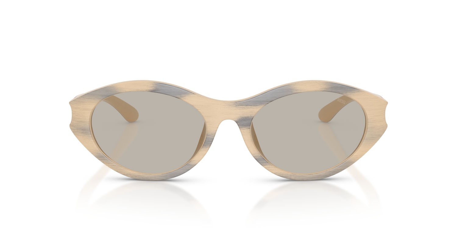 Sunglasses Diesel DL 3005U (2008/3) color yellow matte dark grey shape oval lenses grigio chiaro