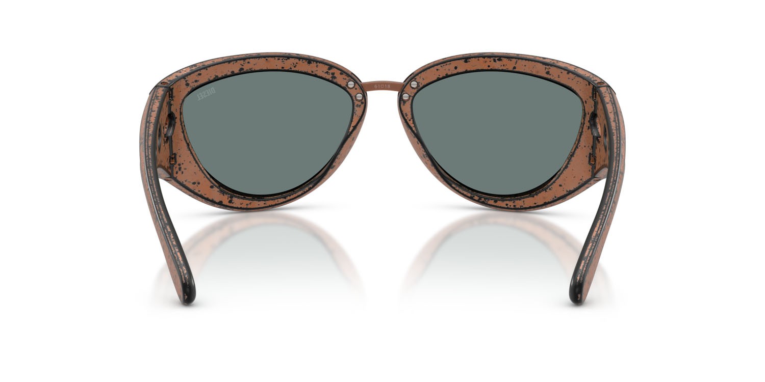 Sunglasses Diesel DL 3007U (20114Z) color bronze brushed black shape cat eye lenses bronzo a specchio