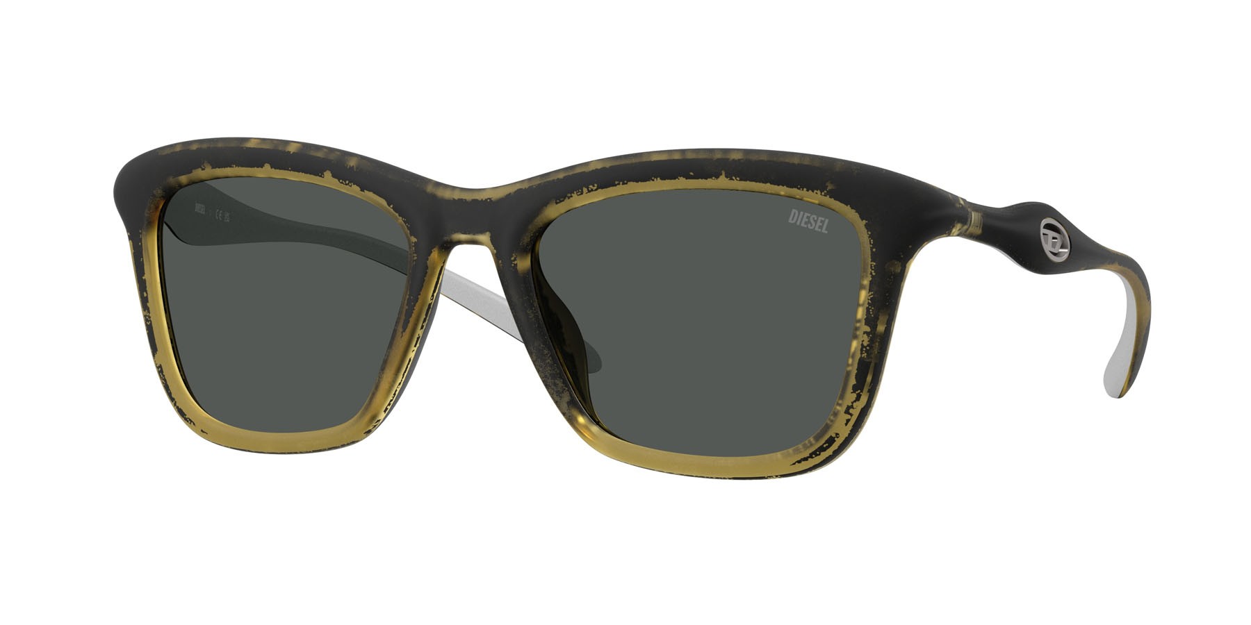 Sunglasses Diesel DL 3008U (203087) color yellow metallic shape square lenses grigio scuro