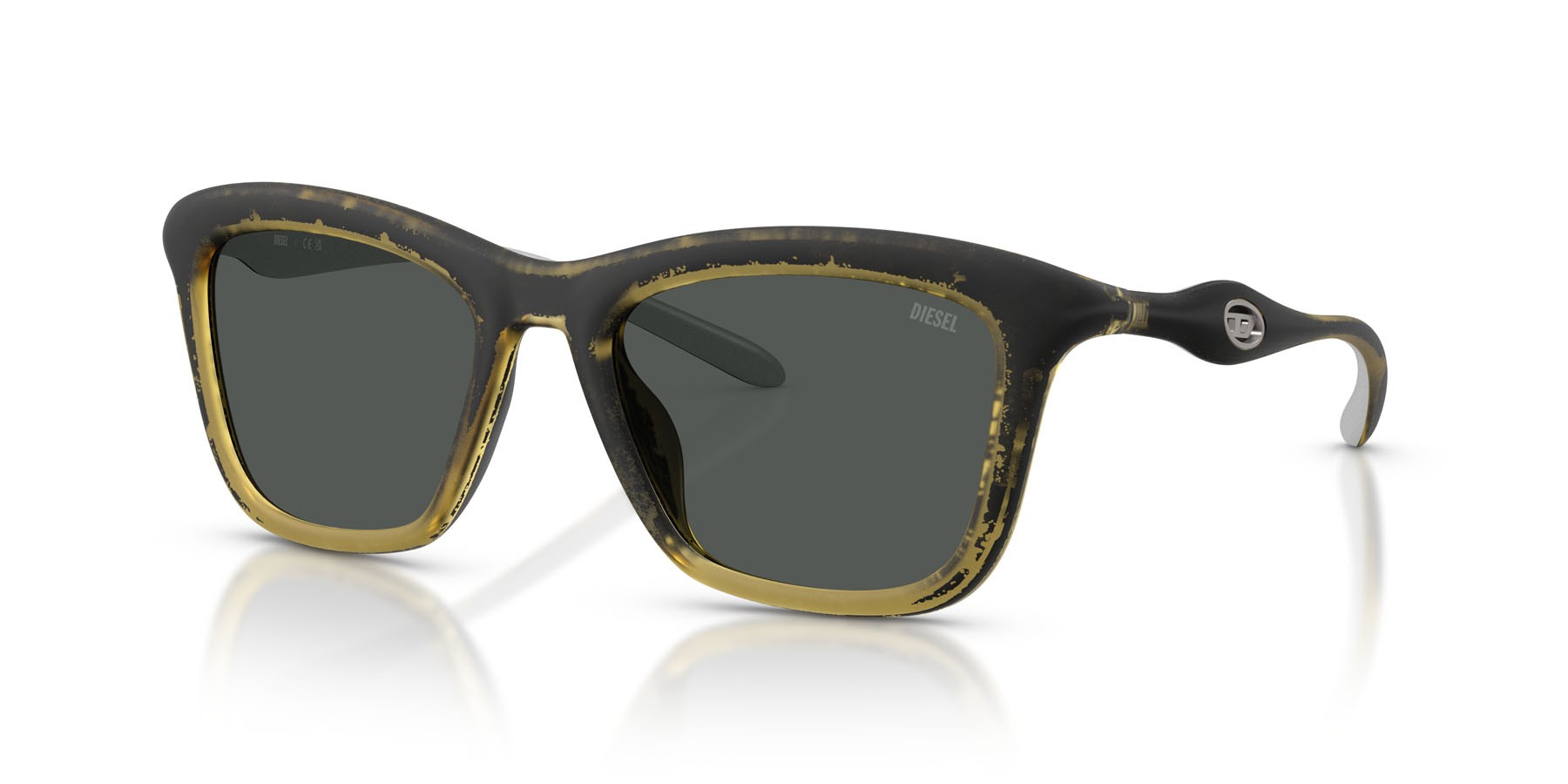 Sunglasses Diesel DL 3008U (203087) color yellow metallic shape square lenses grigio scuro