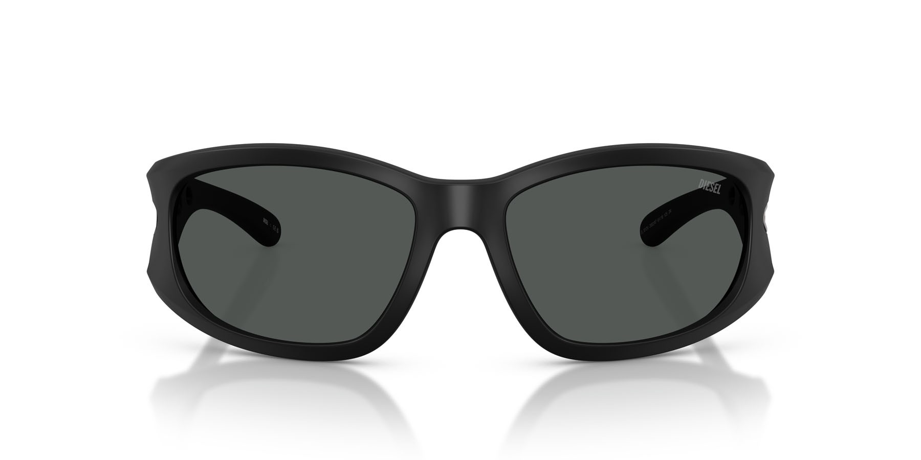Sunglasses Diesel DL 3012U (200287) color nero opaco shape rectangle lenses grigio scuro