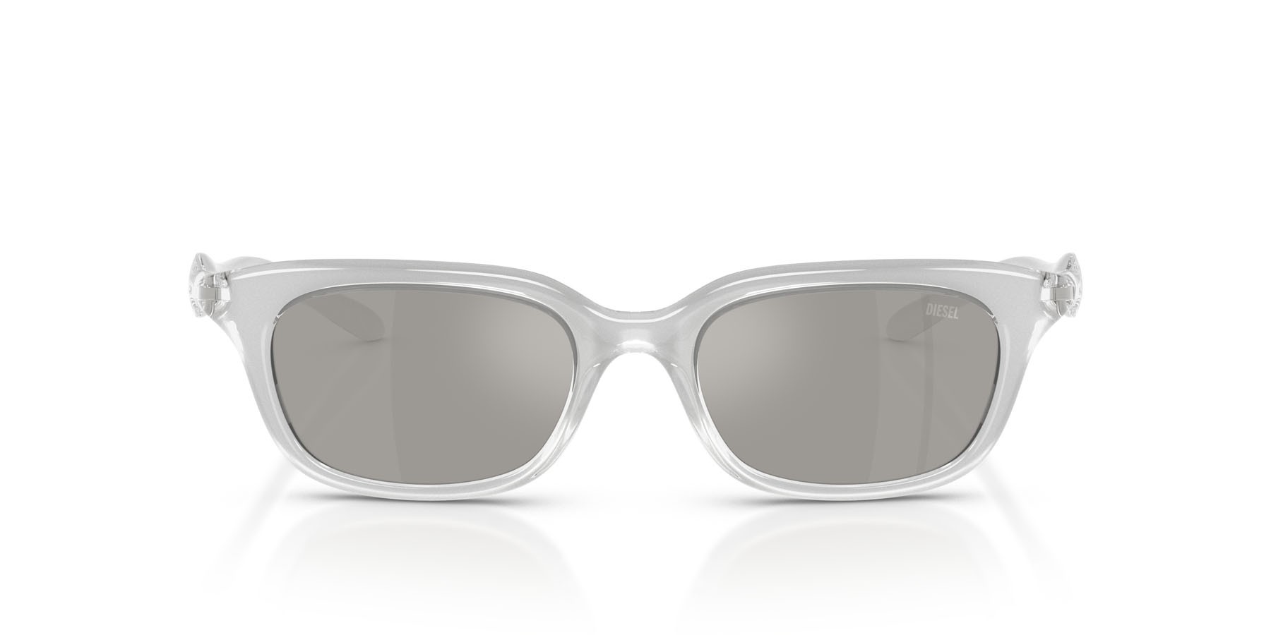 Sunglasses Diesel DL 3013U (20296G) color metallic crystal shape square lenses grigio chiaro specchiato argento