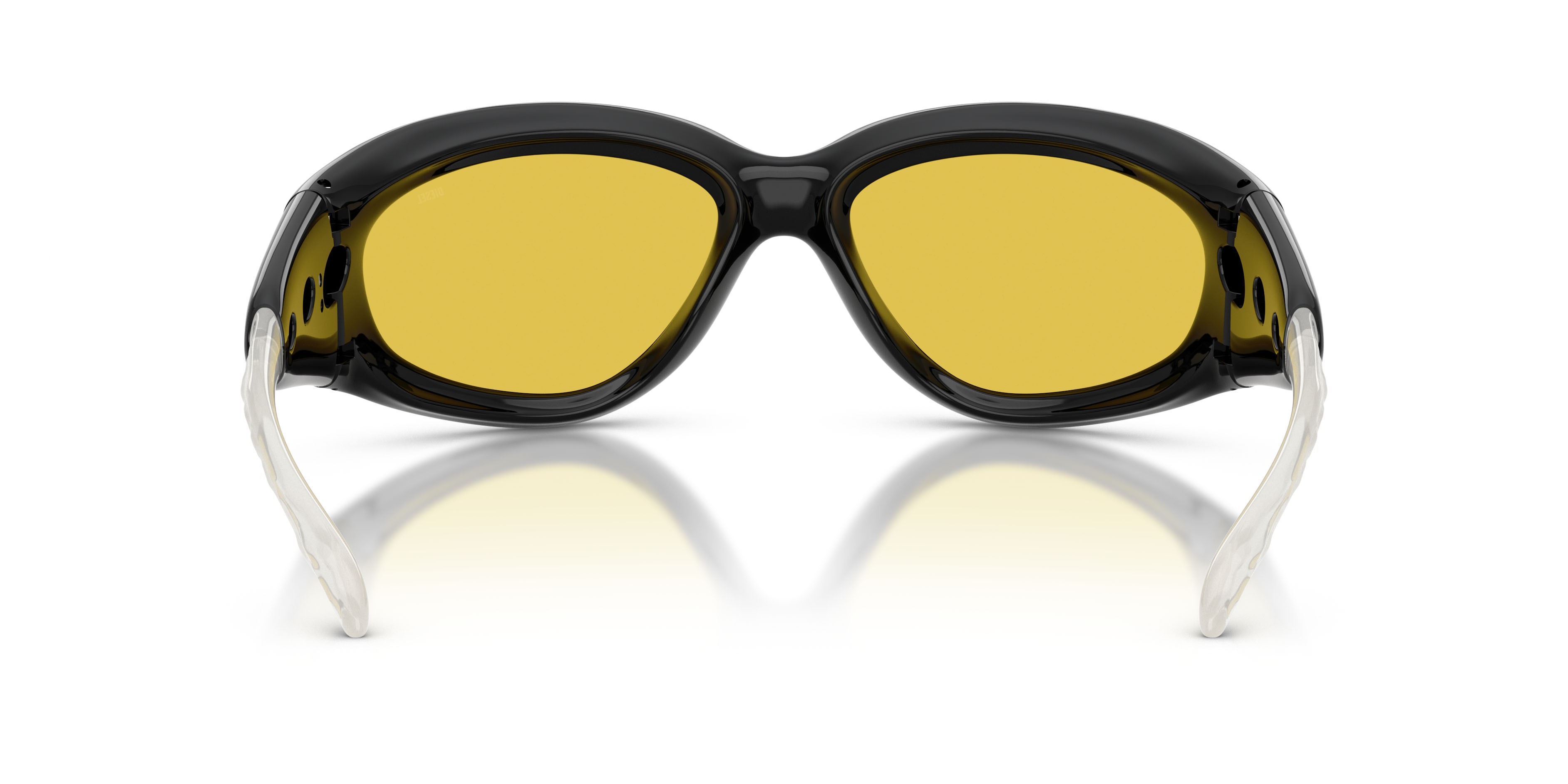Occhiali da sole Diesel DL 3015U (2001V9) colore crystal/nero forma quadrato lenti yellow mirror internal silver
