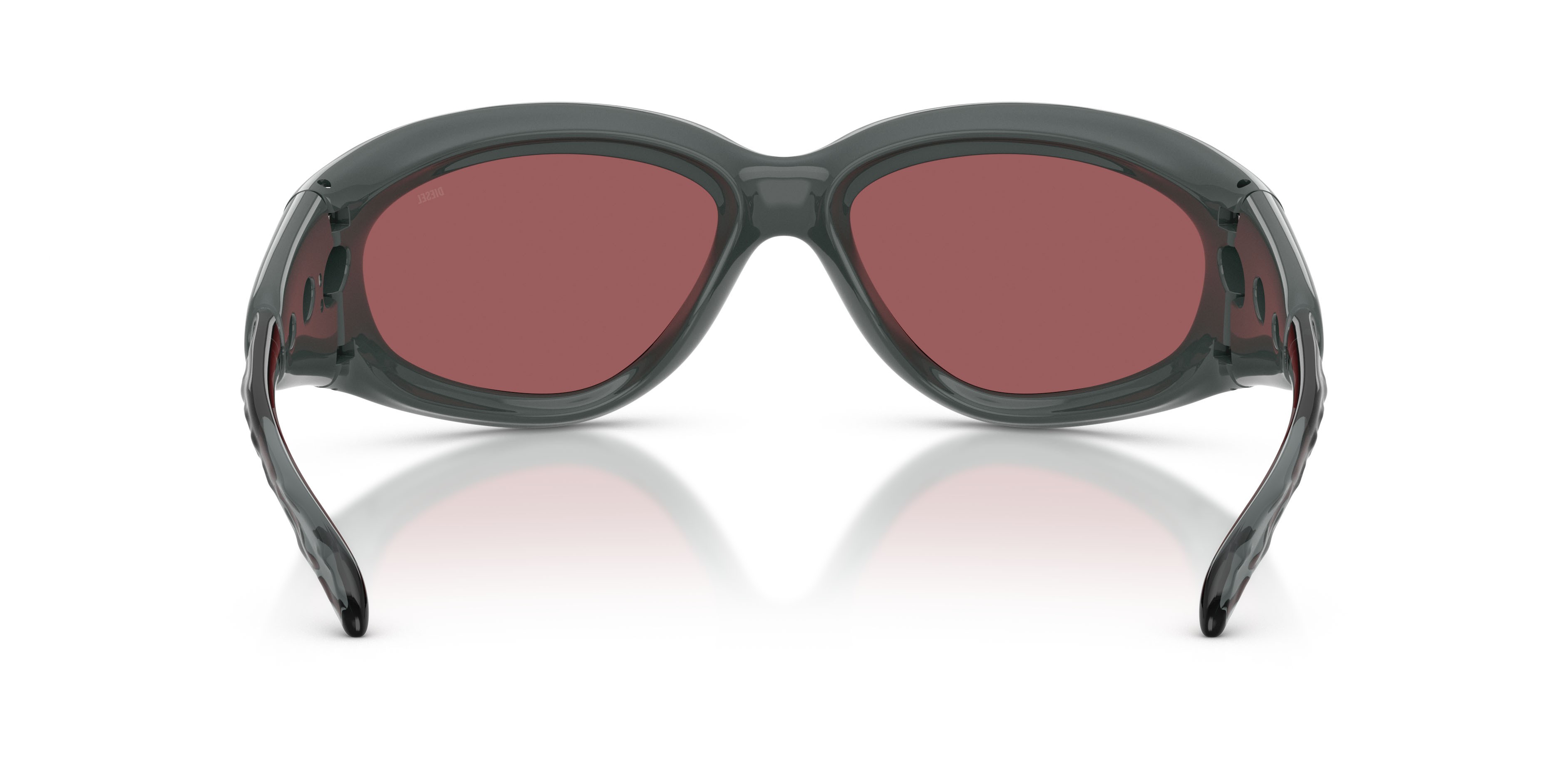 Sunglasses Diesel DL 3015U (2052D0) color grigio shape square lenses viola scuro specchiato rosso