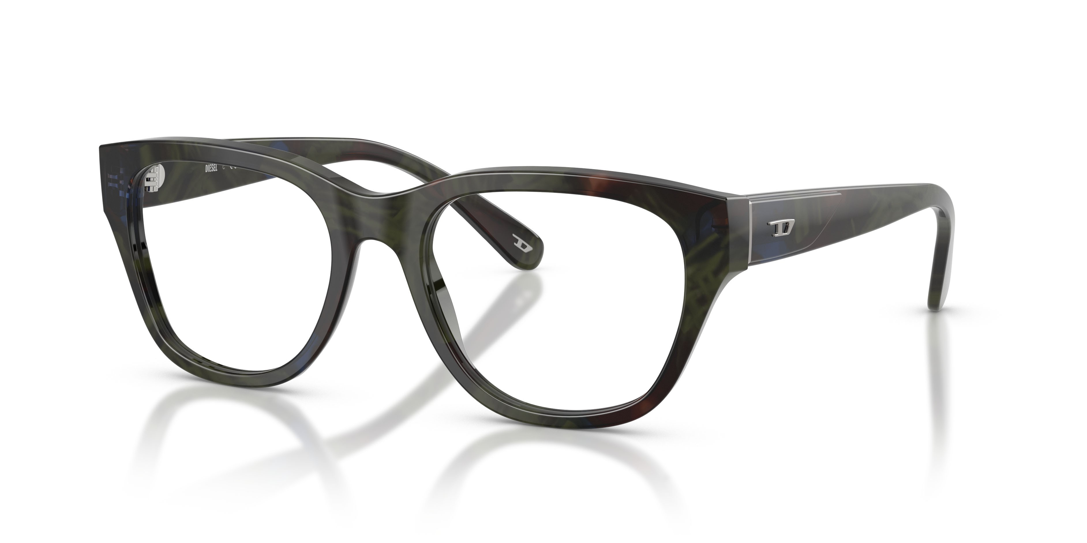 Eyeglasses Diesel DL 4001 (2042) color havana verde shape square lenses lente demo