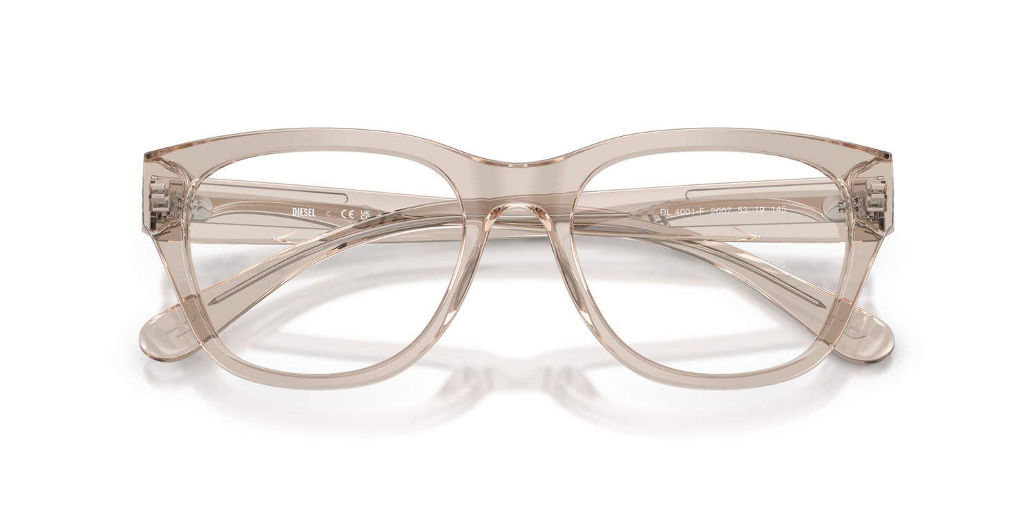 Eyeglasses Diesel DL 4001F (2007) color tortora trasparente shape square lenses lente demo